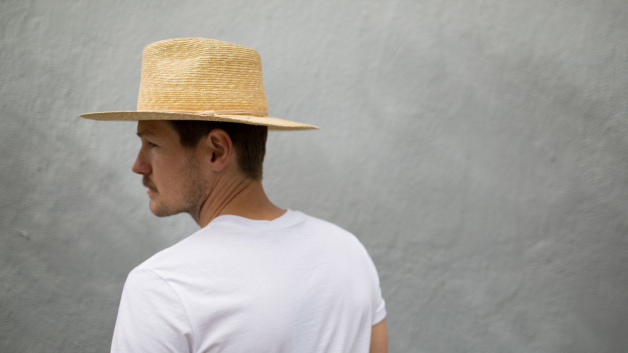 Goorin Bros. vodka soda straw fedora Natural hero shot on male model