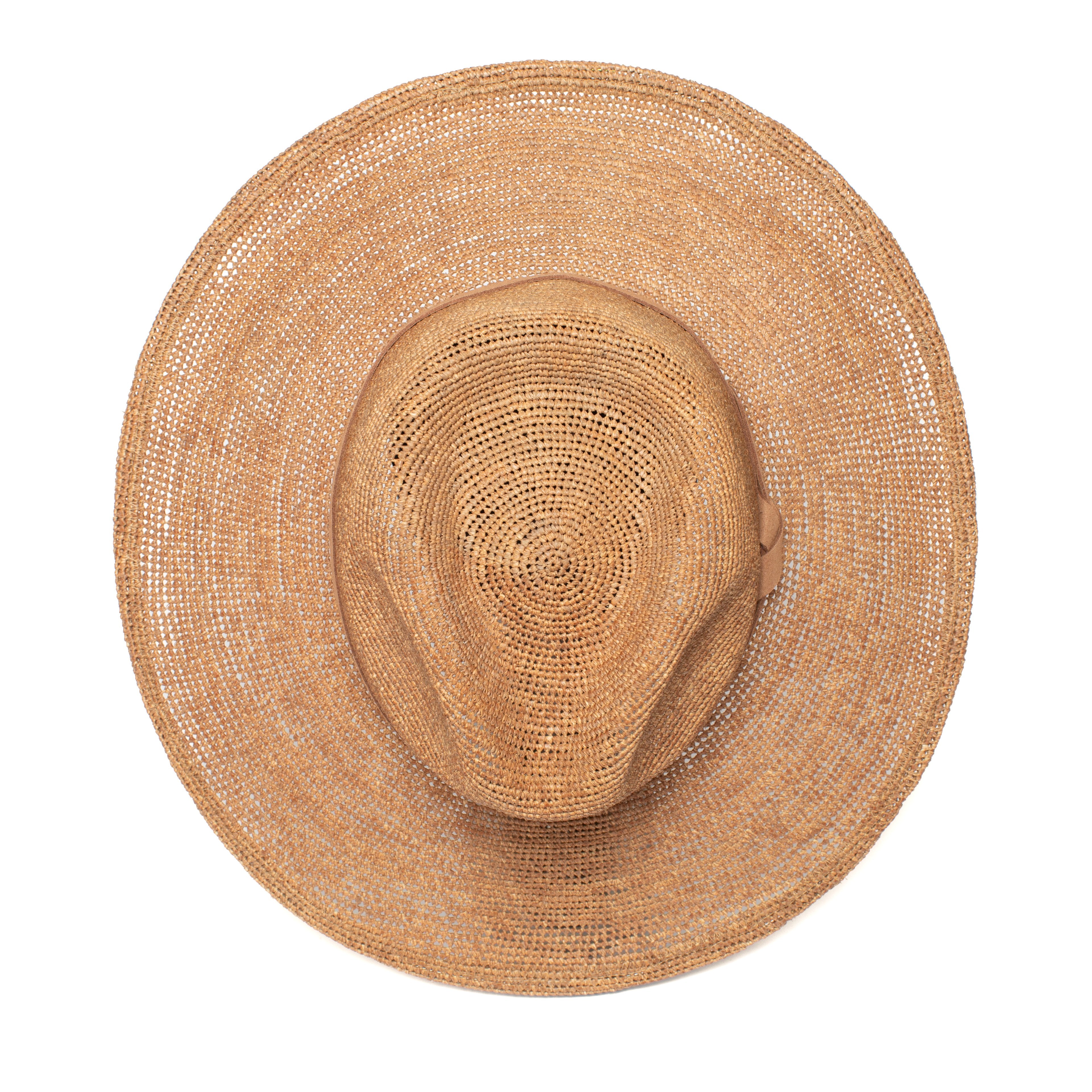 Goorin Bros. cloud nine straw fedora Whiskey top view