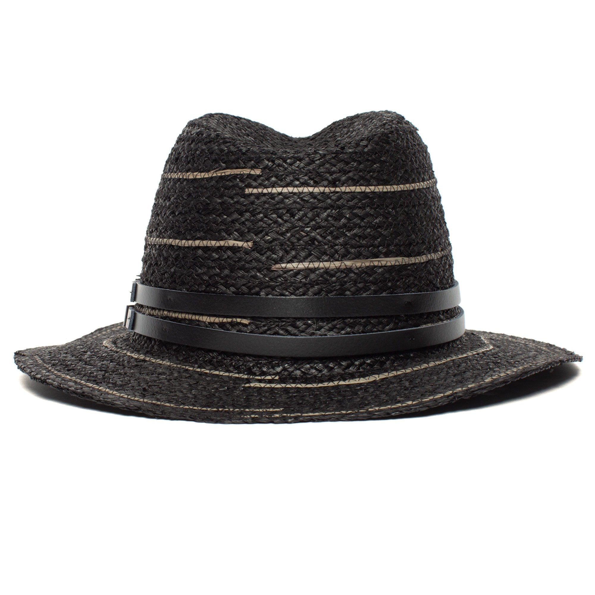 Goorin Bros. tanlines raffia fedora Black back view