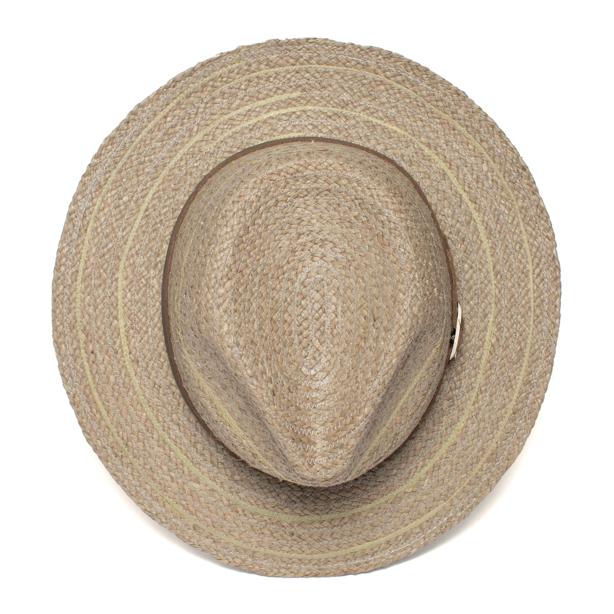 Goorin Bros. tanlines raffia fedora Blue top view