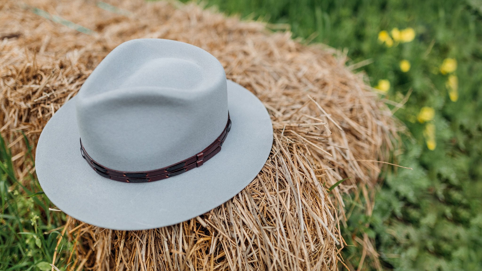 Goorin Bros. deep river wool fedora Grey hero shot on male model