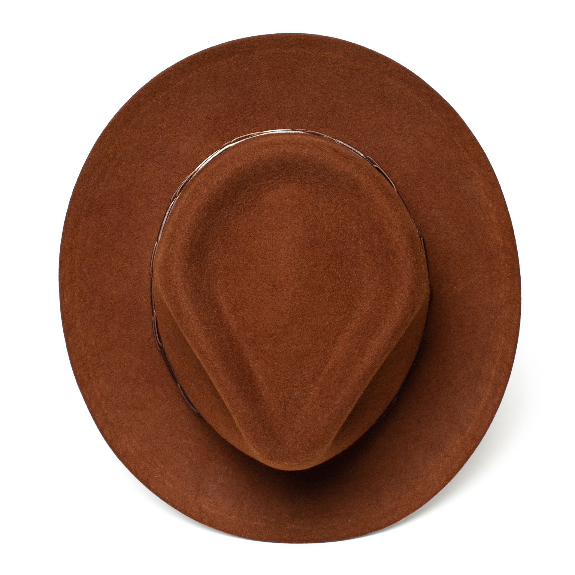 Goorin Bros. deep river wool fedora Rust top view