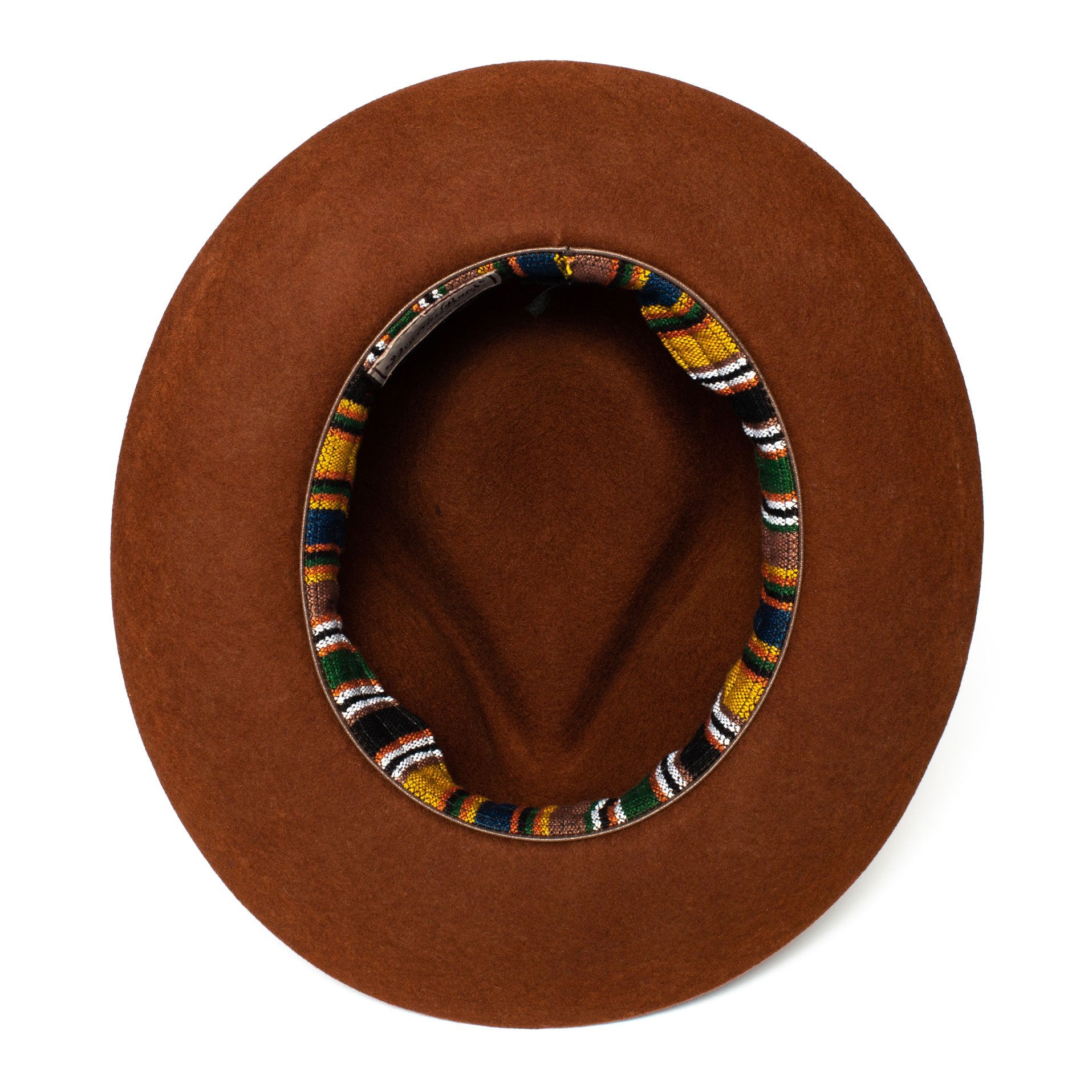 Goorin Bros. deep river wool fedora Rust under view
