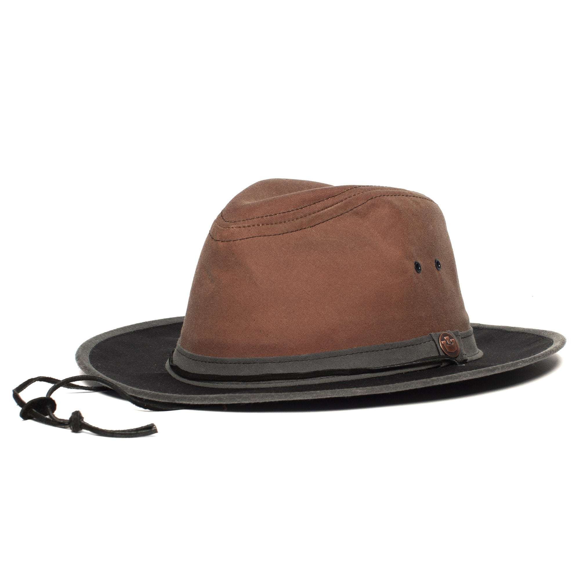 Goorin Bros. down the bayou cotton diamond porkpie fedora Brown left side view