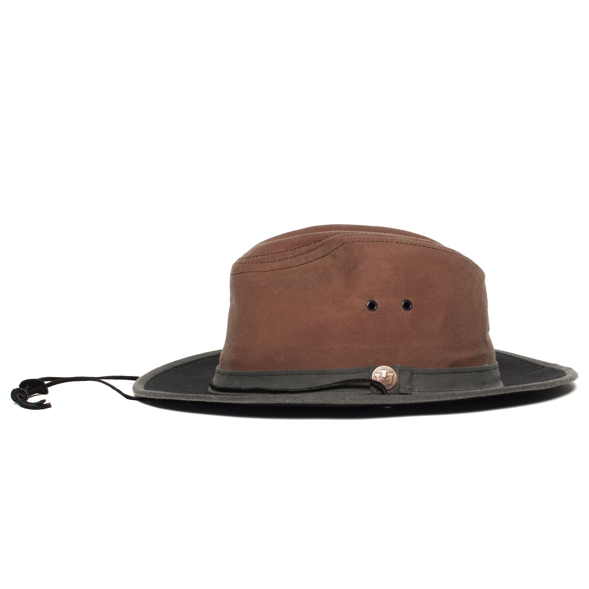 Goorin Bros. down the bayou cotton diamond porkpie fedora Brown side view