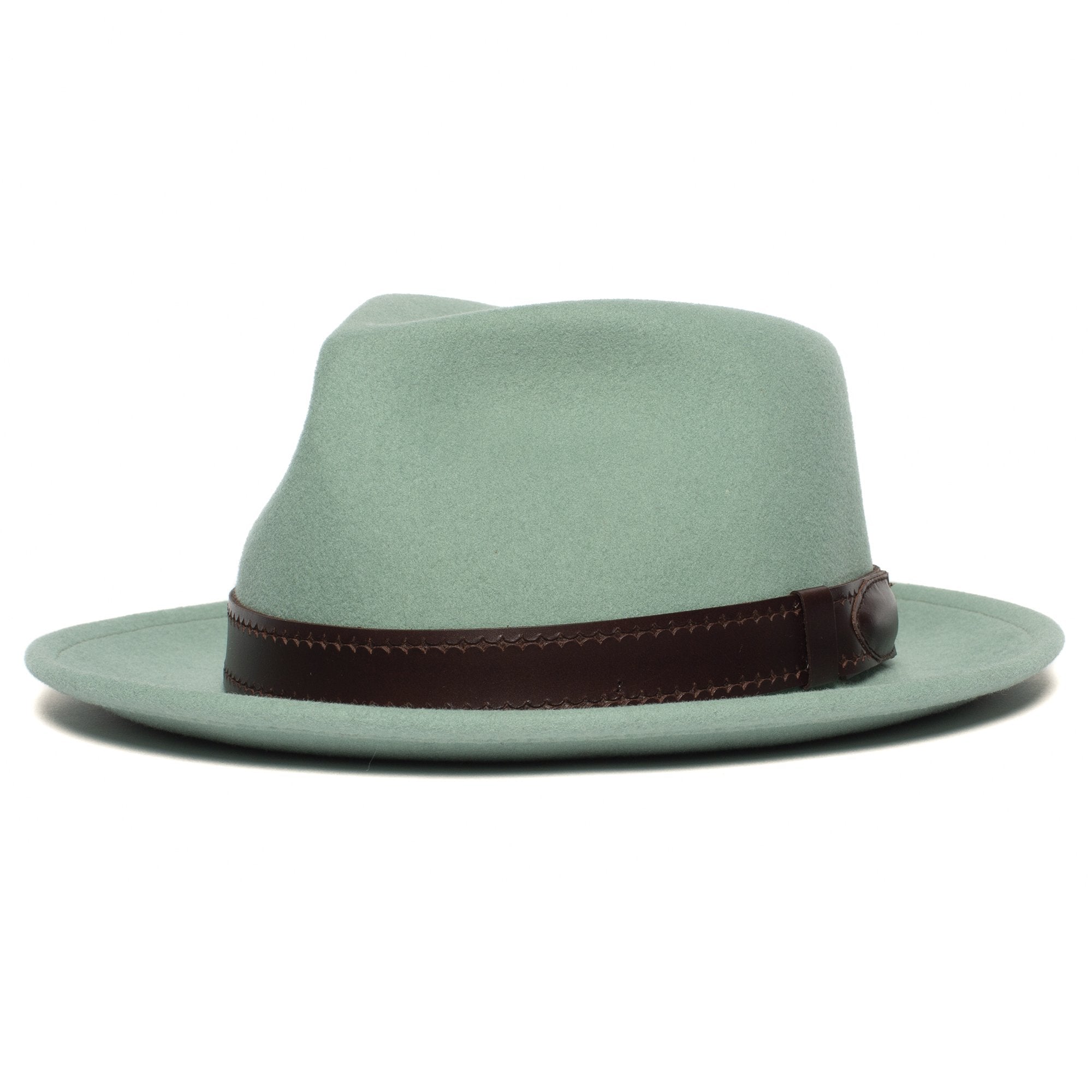Goorin Bros. conrad wool wide brim fedora Teal left side view