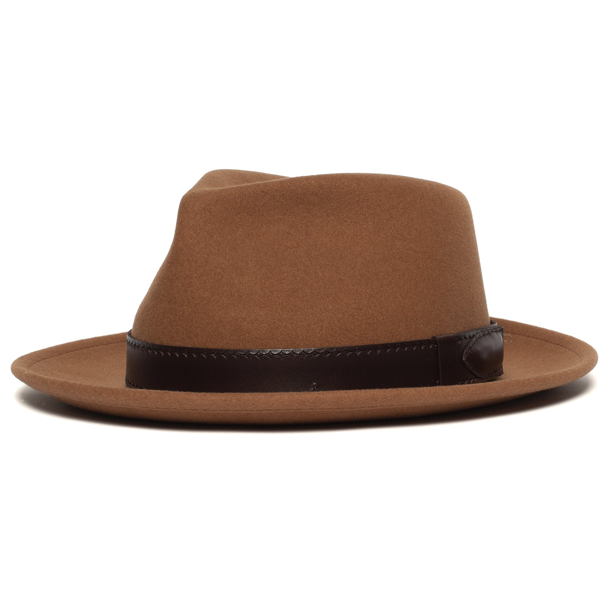 Goorin Bros. conrad wool wide brim fedora Whiskey left side view