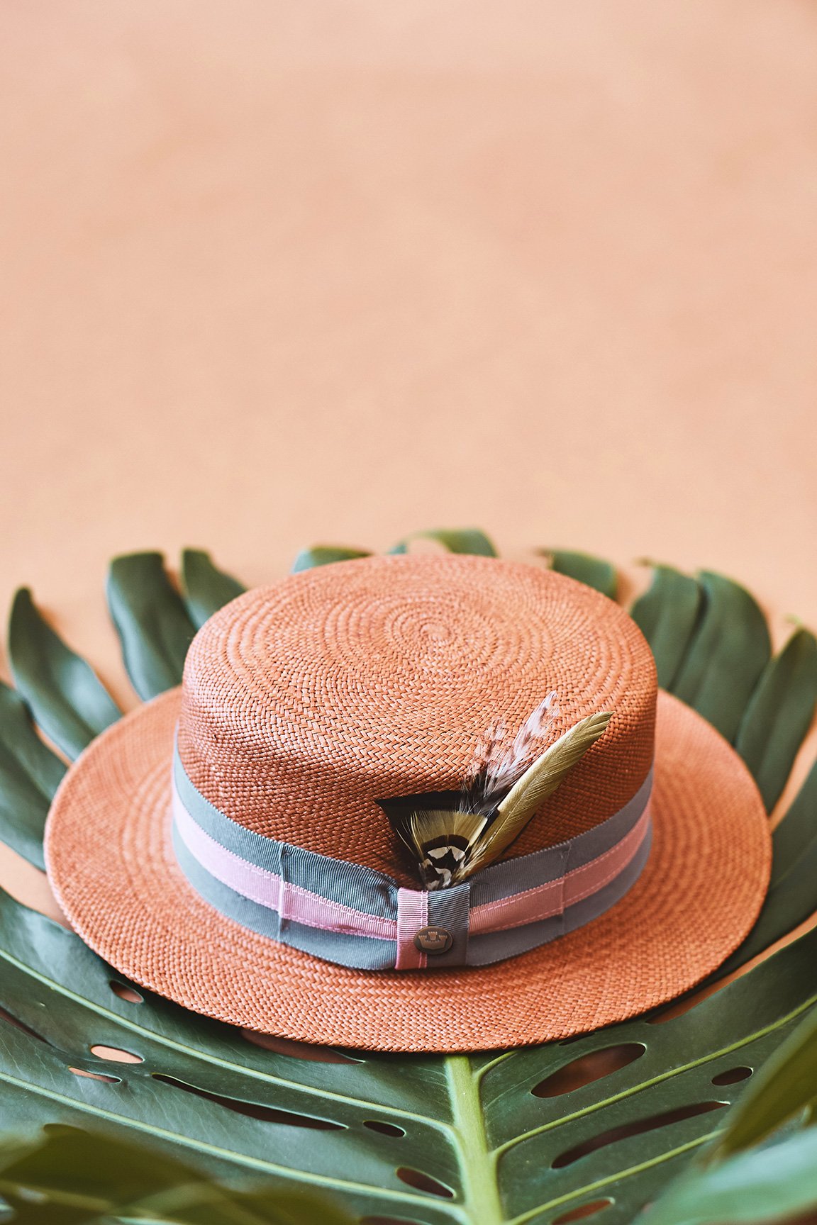 Goorin Bros. dawson tate straw diamond porkpie fedora Rust Lifestyle Mens