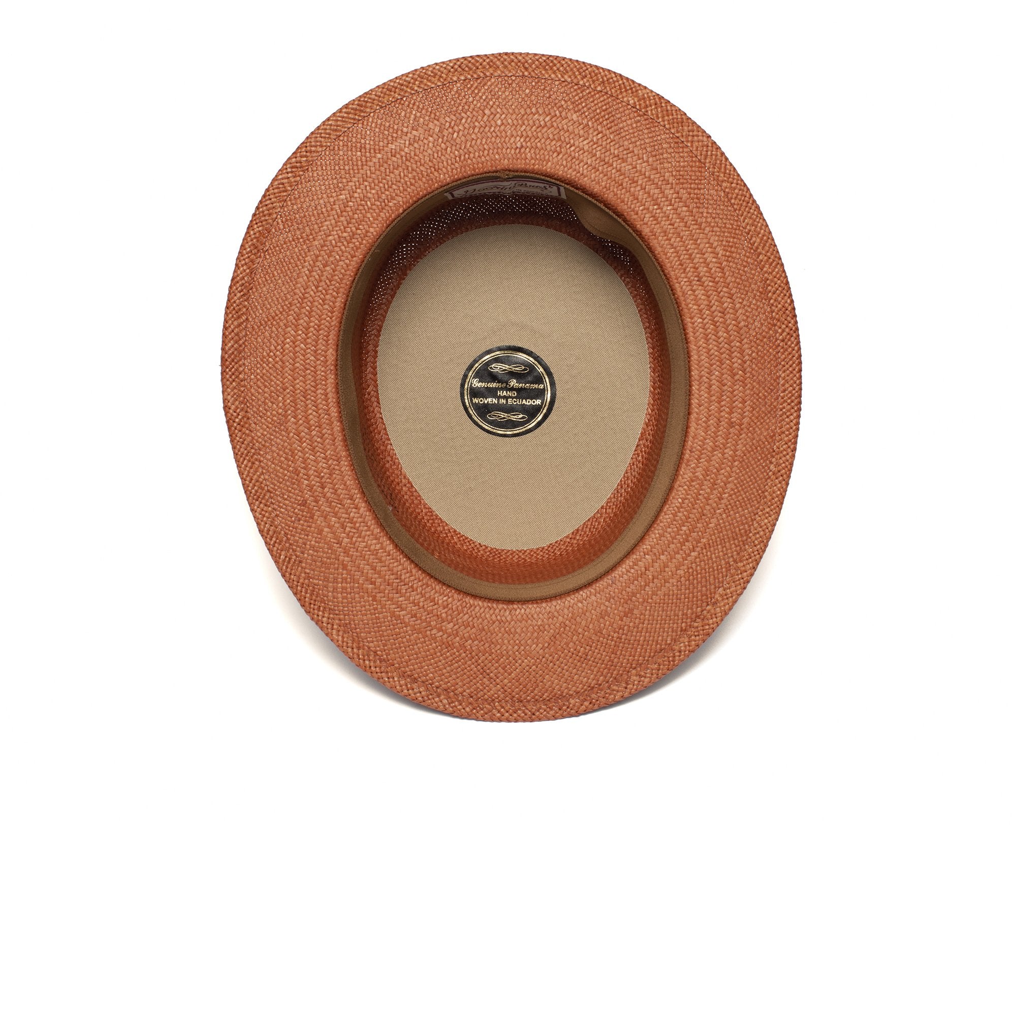 Goorin Bros. dawson tate straw diamond porkpie fedora Rust under view