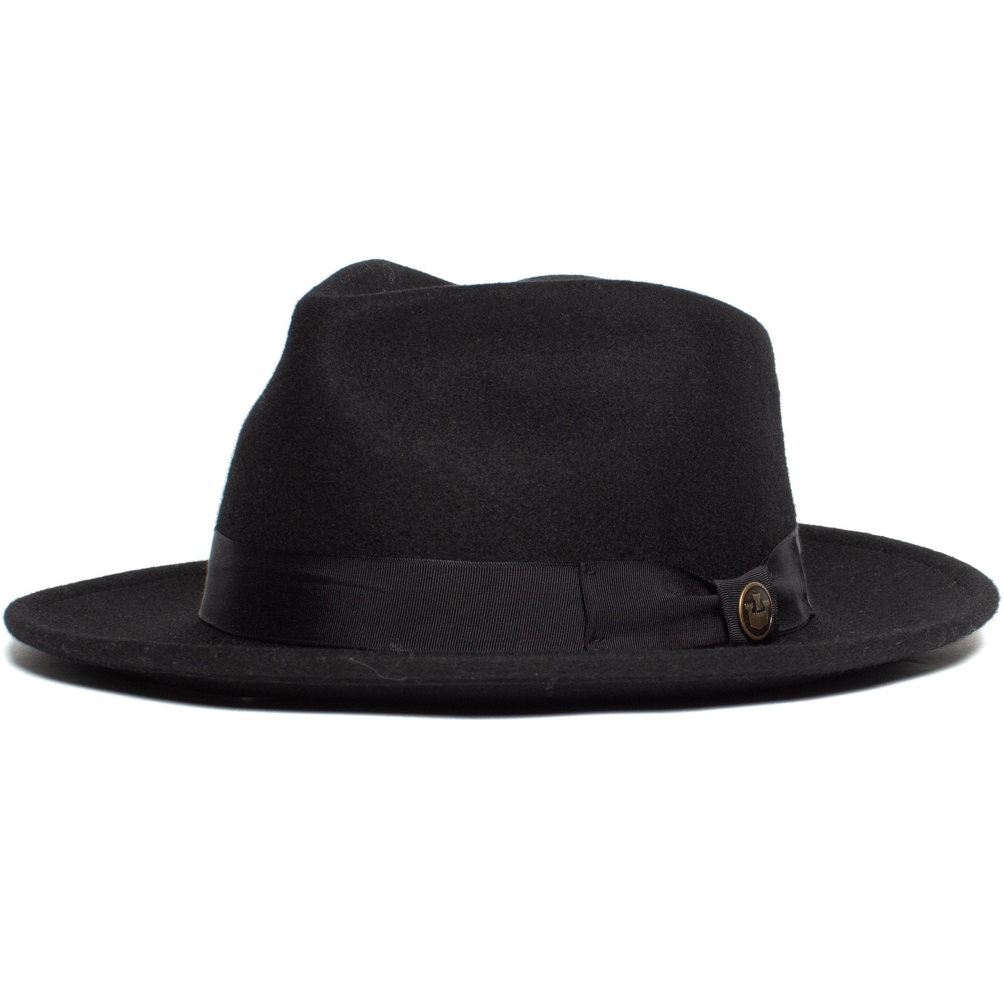 Goorin Bros. the saloon wool wide brim fedora Black left side view