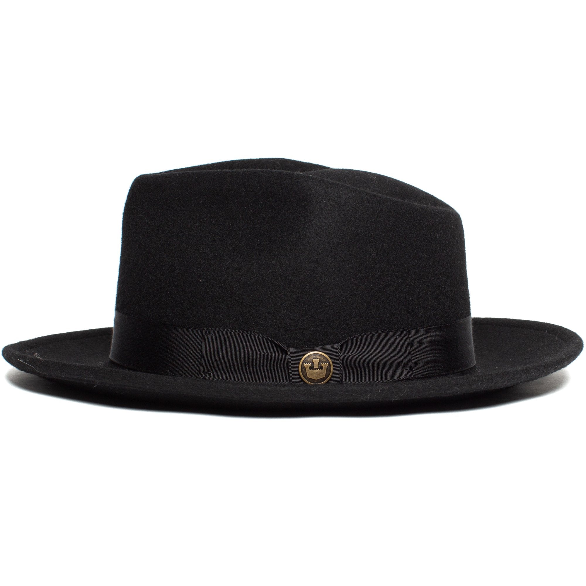 Goorin Bros. the saloon wool wide brim fedora Black side view