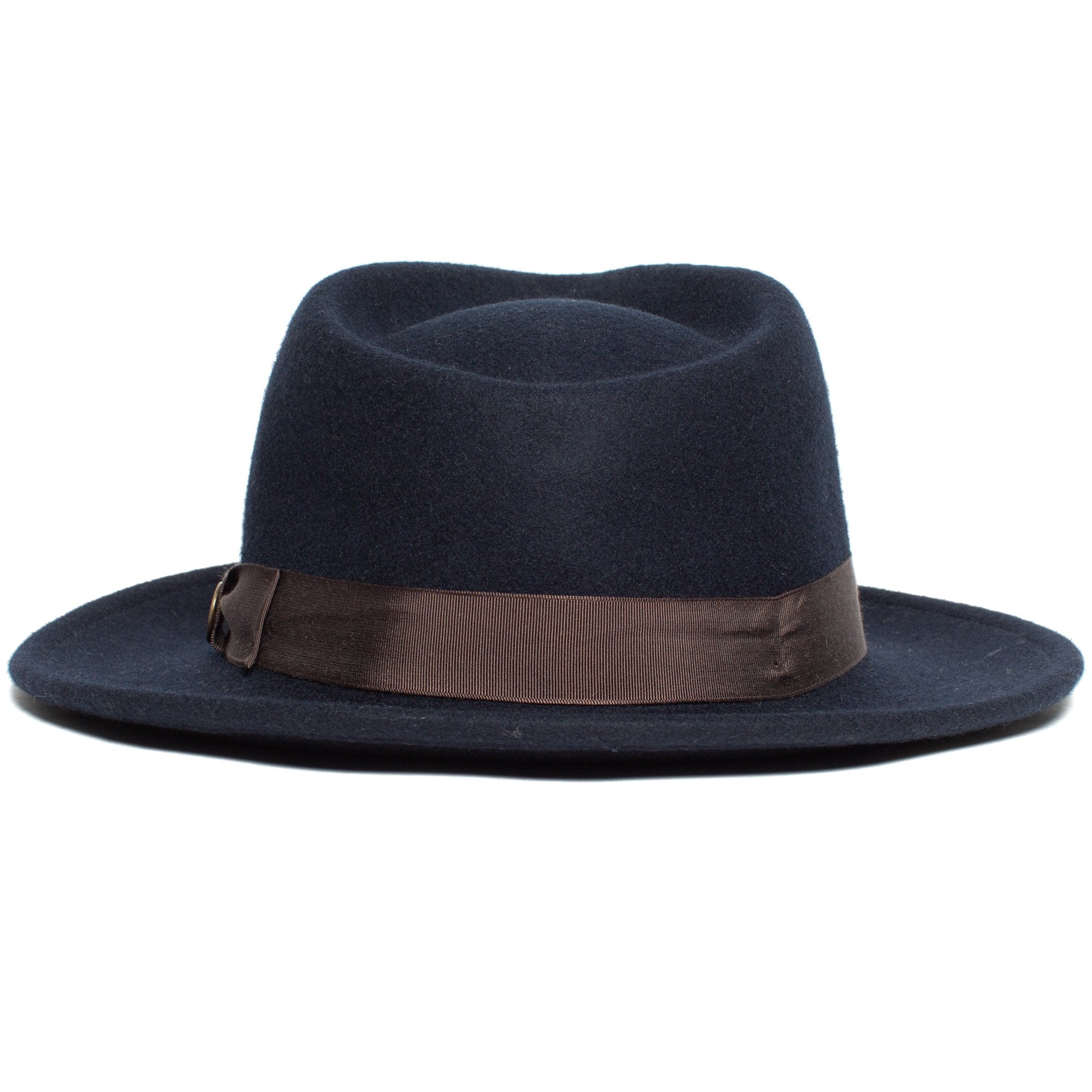 Goorin Bros. the saloon wool wide brim fedora Navy back view