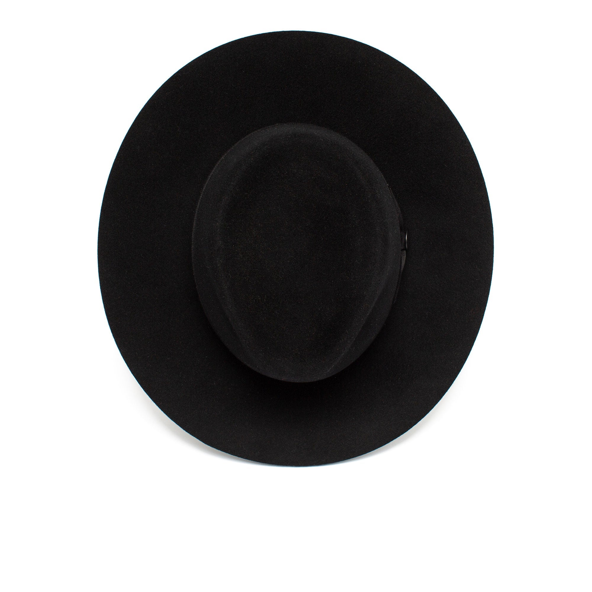 Goorin Bros. gerald fitzgerald wide brim wool felt fedora Black top view