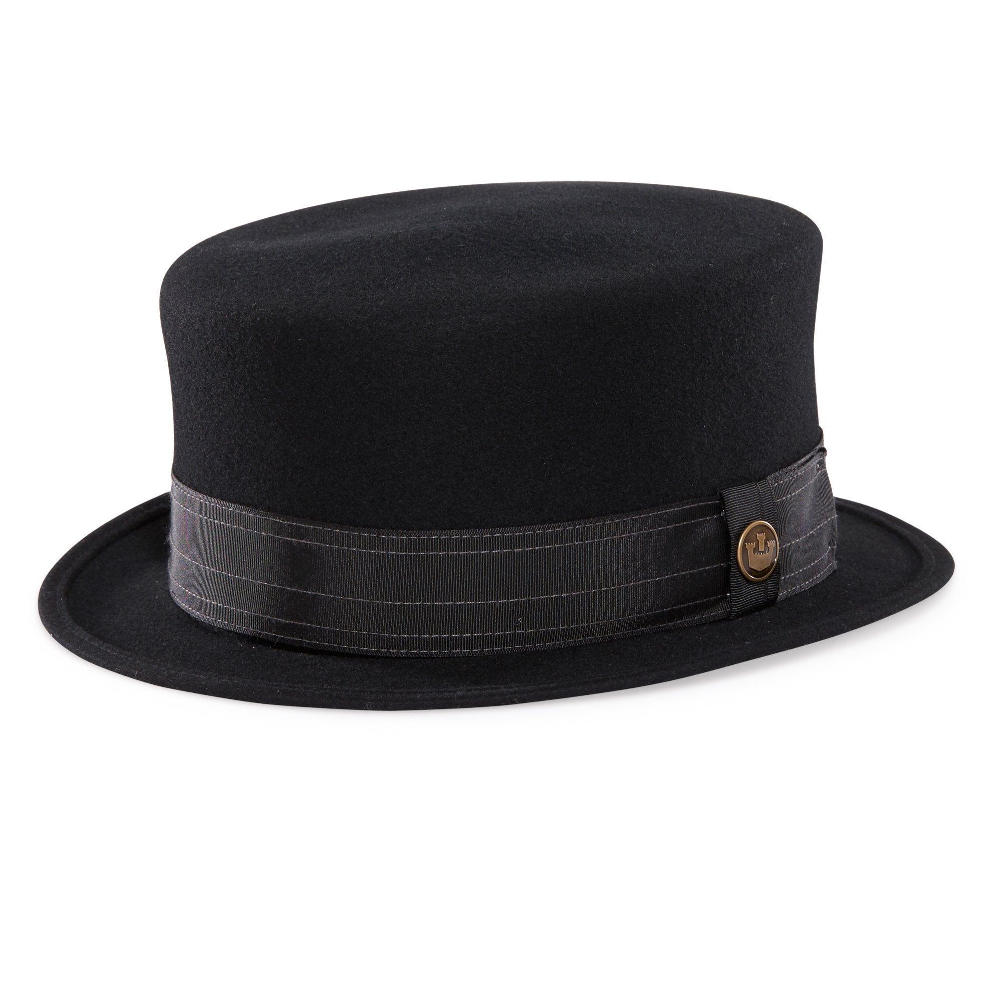 Goorin Bros. white rabbit wool top hat Black left side view