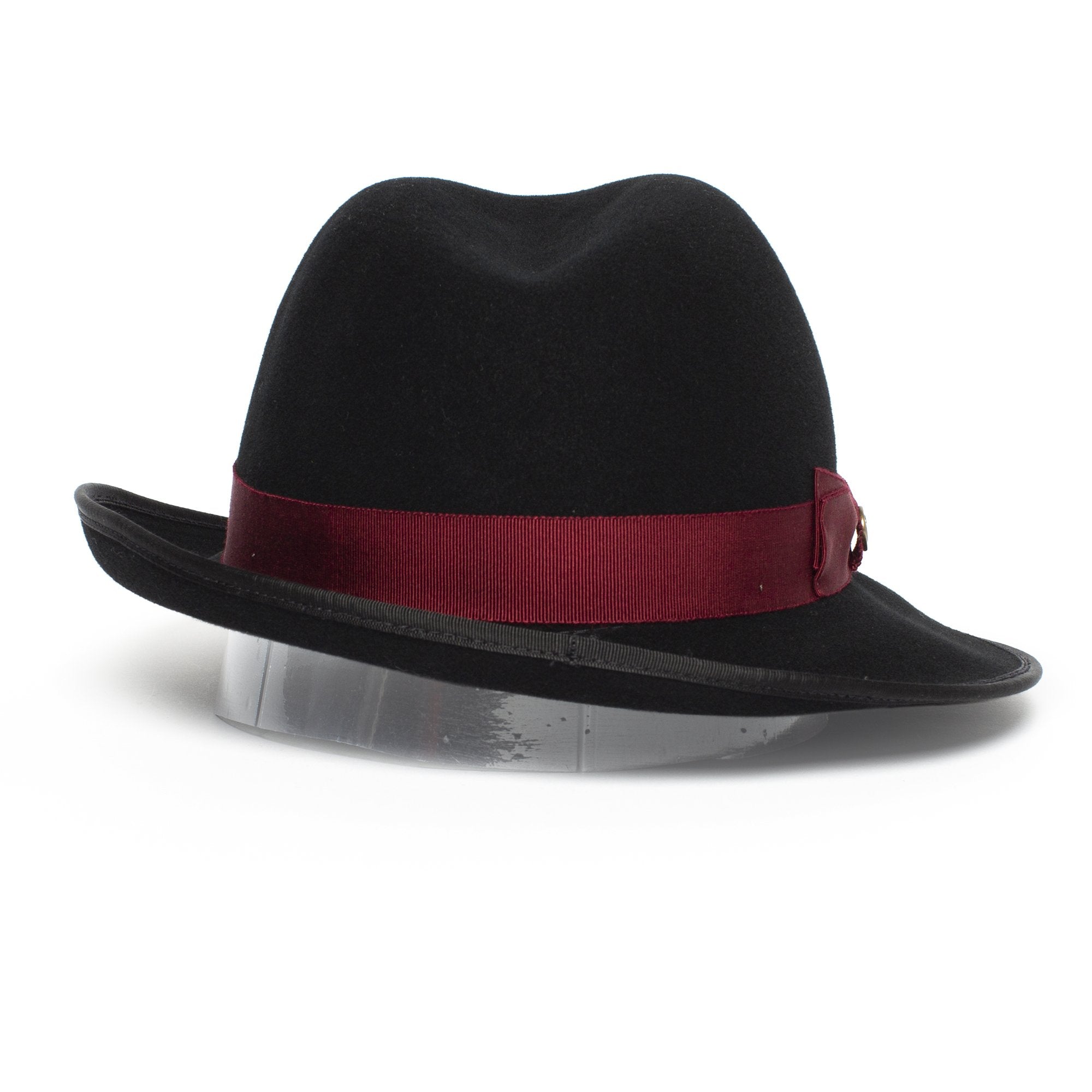 Goorin Bros. beverly corleon center dent medium brim felt fedora hat Black back view