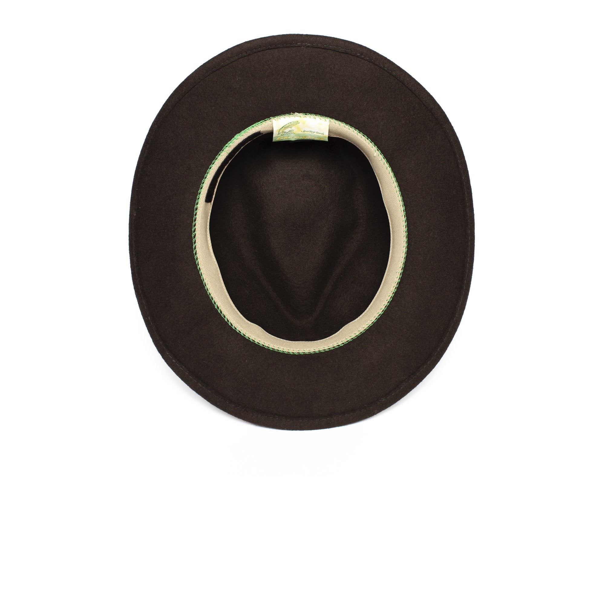 Goorin Bros. henry jones teardrop wide brim felt fedora hat Brown under view