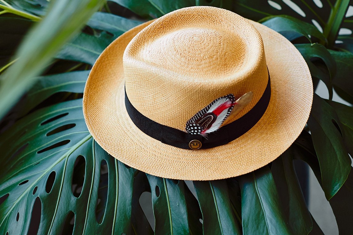 Goorin Bros. big john teardrop wide brim straw fedora hat Tan Lifestyle Mens