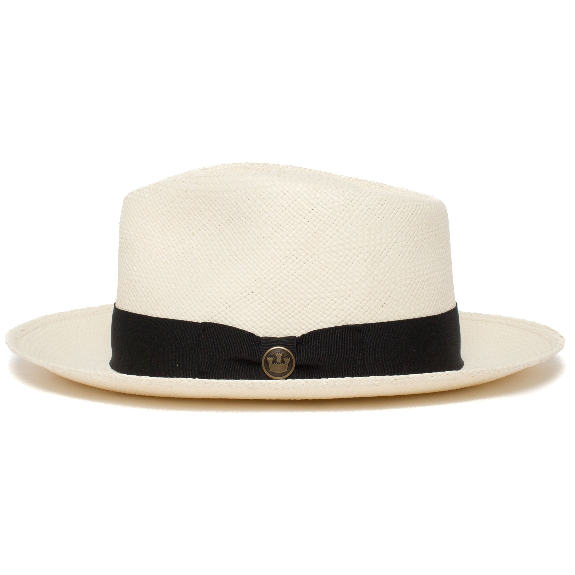 Goorin Bros. big john teardrop wide brim straw fedora hat White side view