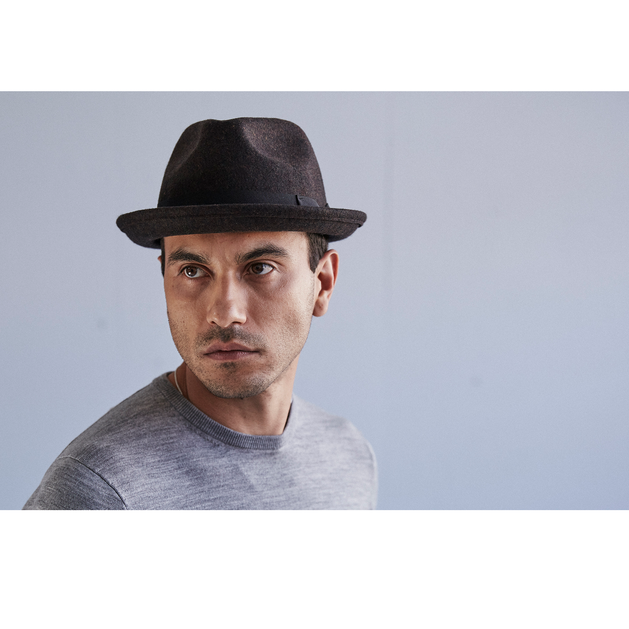 Goorin Bros. good boy center dent short brim felt fedora hat Coffee mens styling