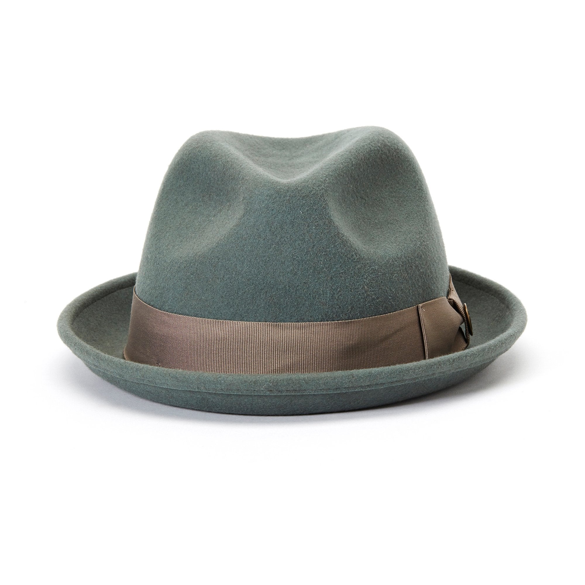Goorin Bros. good boy center dent short brim felt fedora hat Sage front view