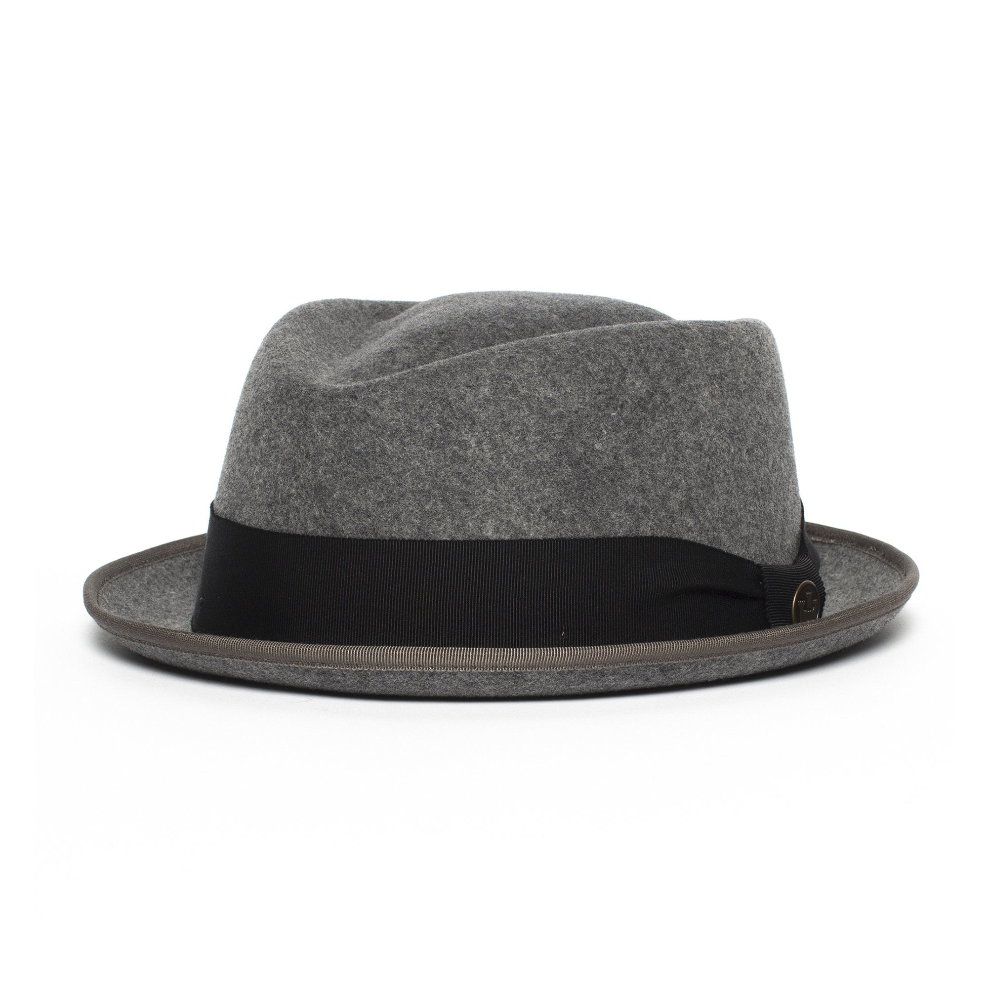 Goorin Bros. slick carter diamond short brim felt porkpie fedora hat Grey left side view