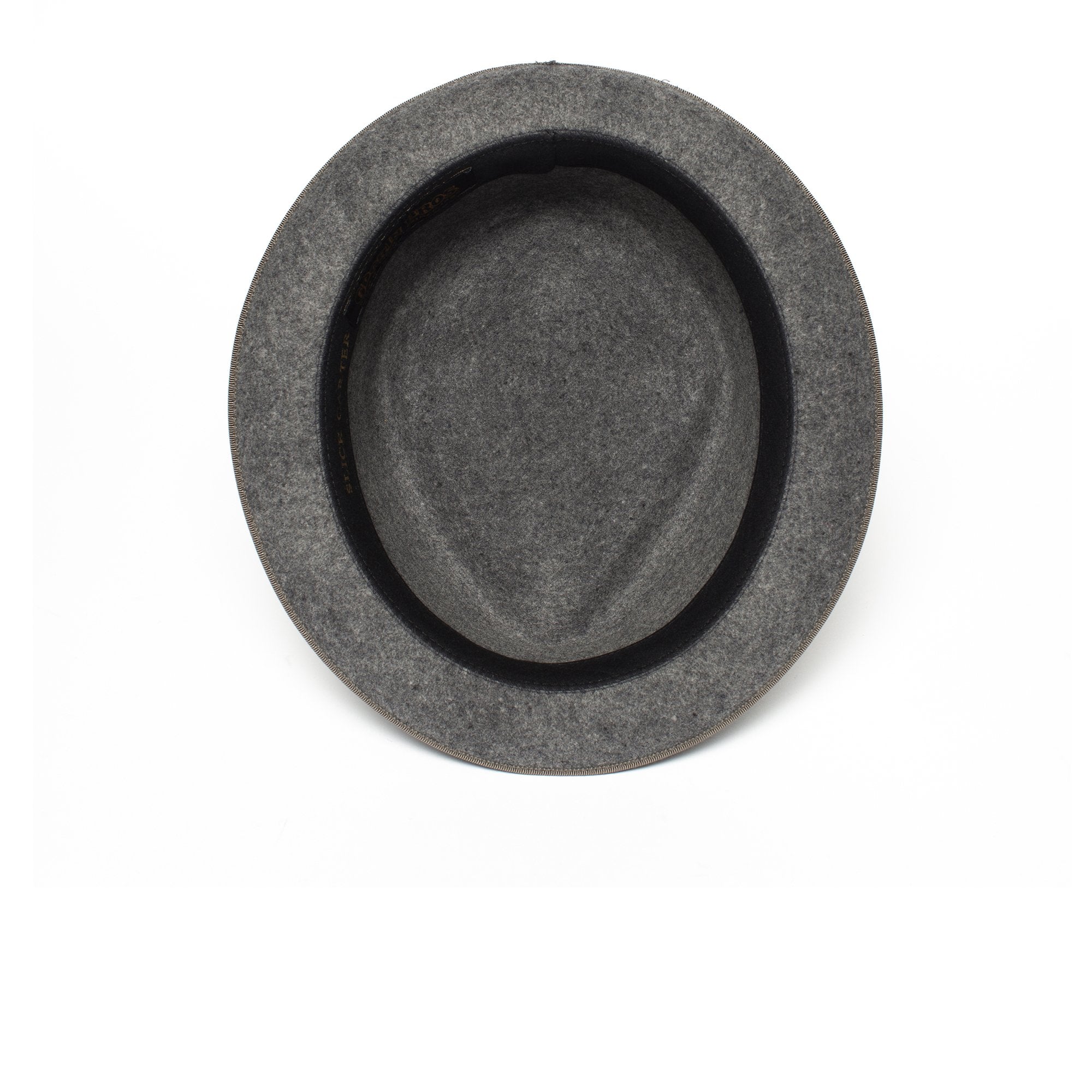 Goorin Bros. slick carter diamond short brim felt porkpie fedora hat Grey under view