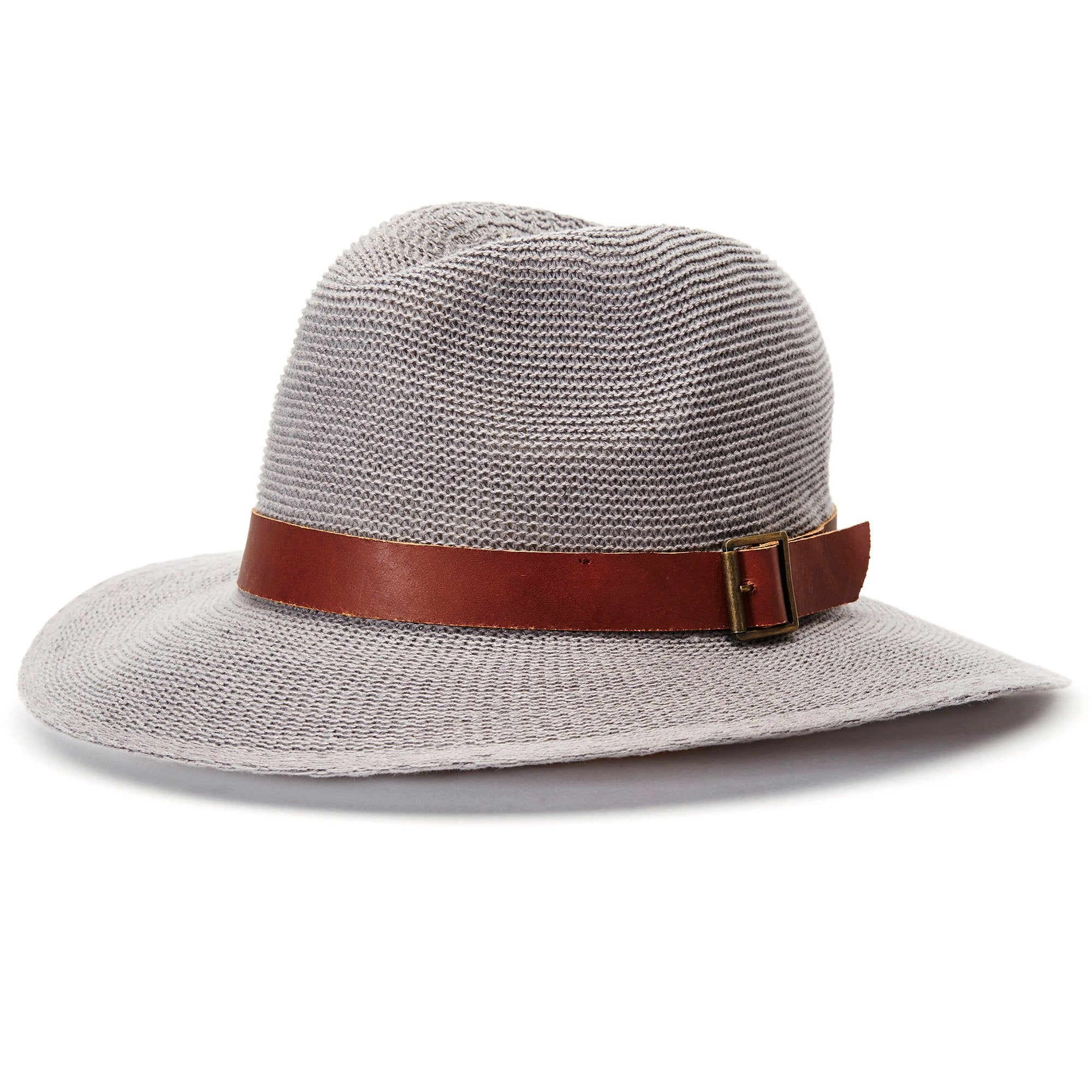 Goorin Bros. april rose center dent wide brim cotton blend fedora hat Charcoal left side view