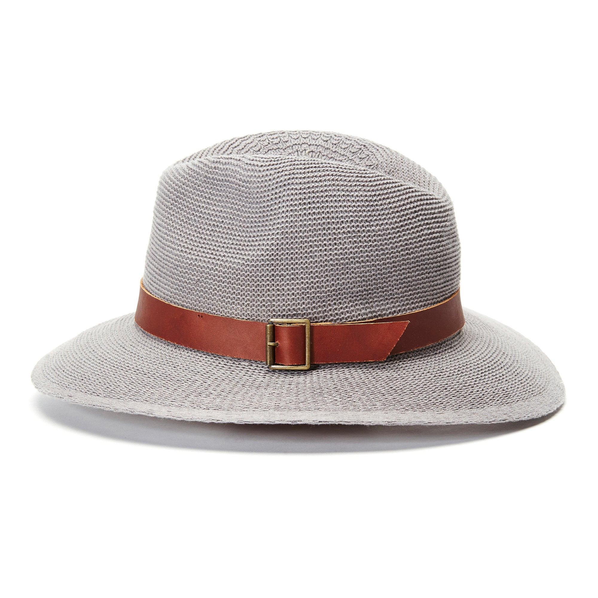 Goorin Bros. april rose center dent wide brim cotton blend fedora hat Charcoal side view