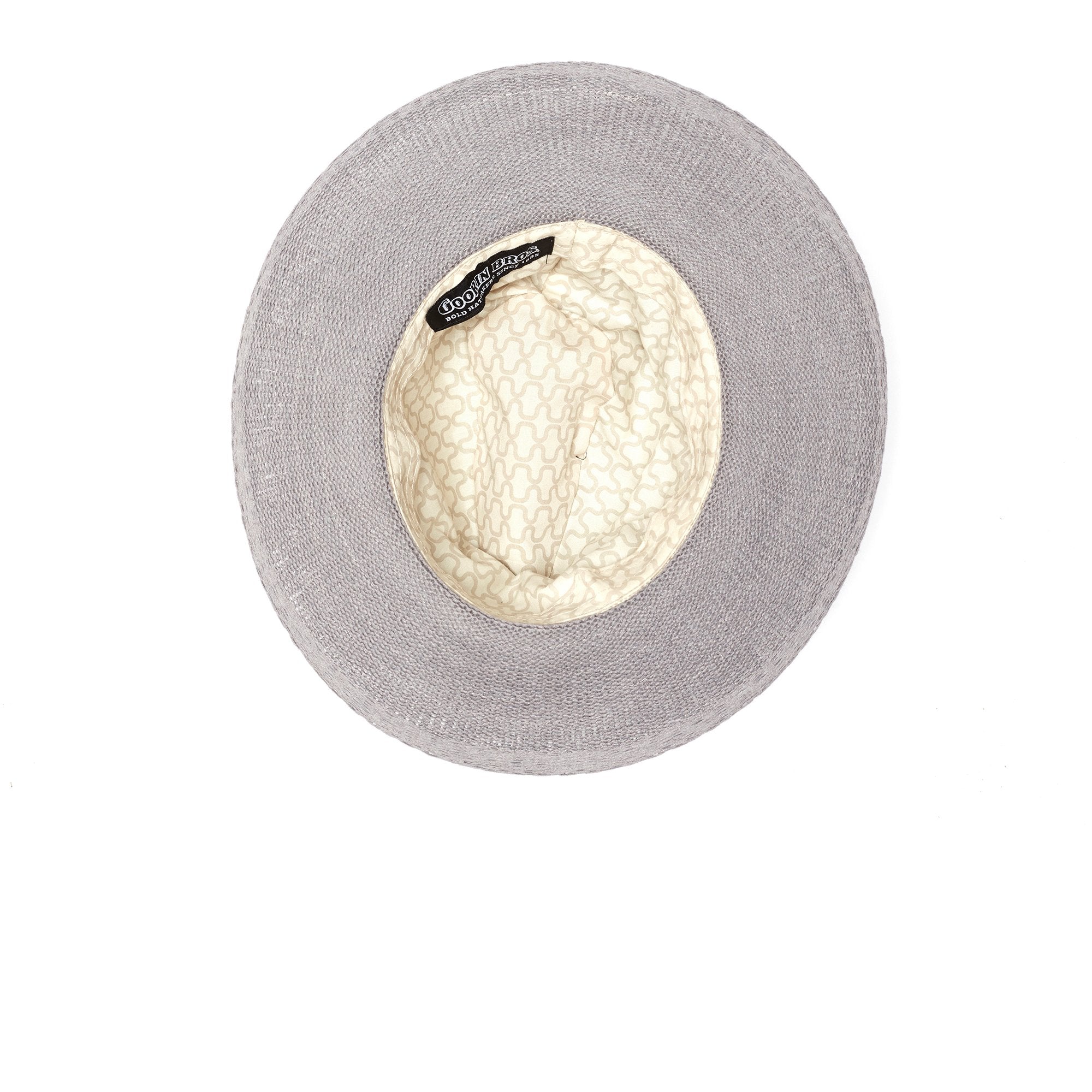 Goorin Bros. april rose center dent wide brim cotton blend fedora hat Charcoal under view