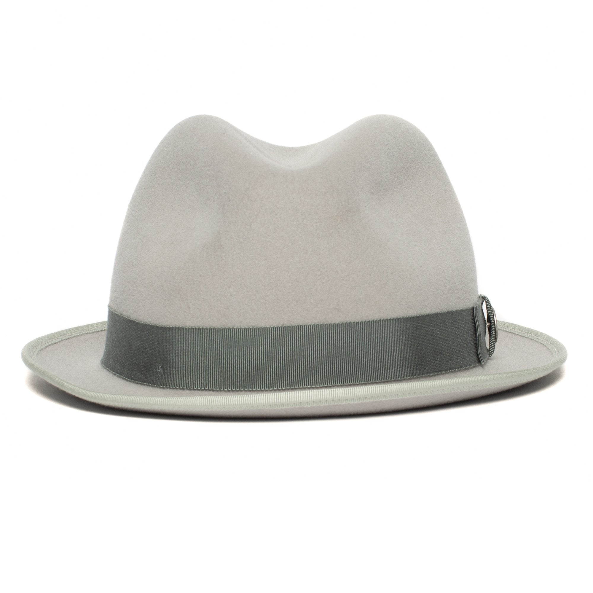 Goorin Bros. whisper to me wool diamond porkpie fedora Grey front view