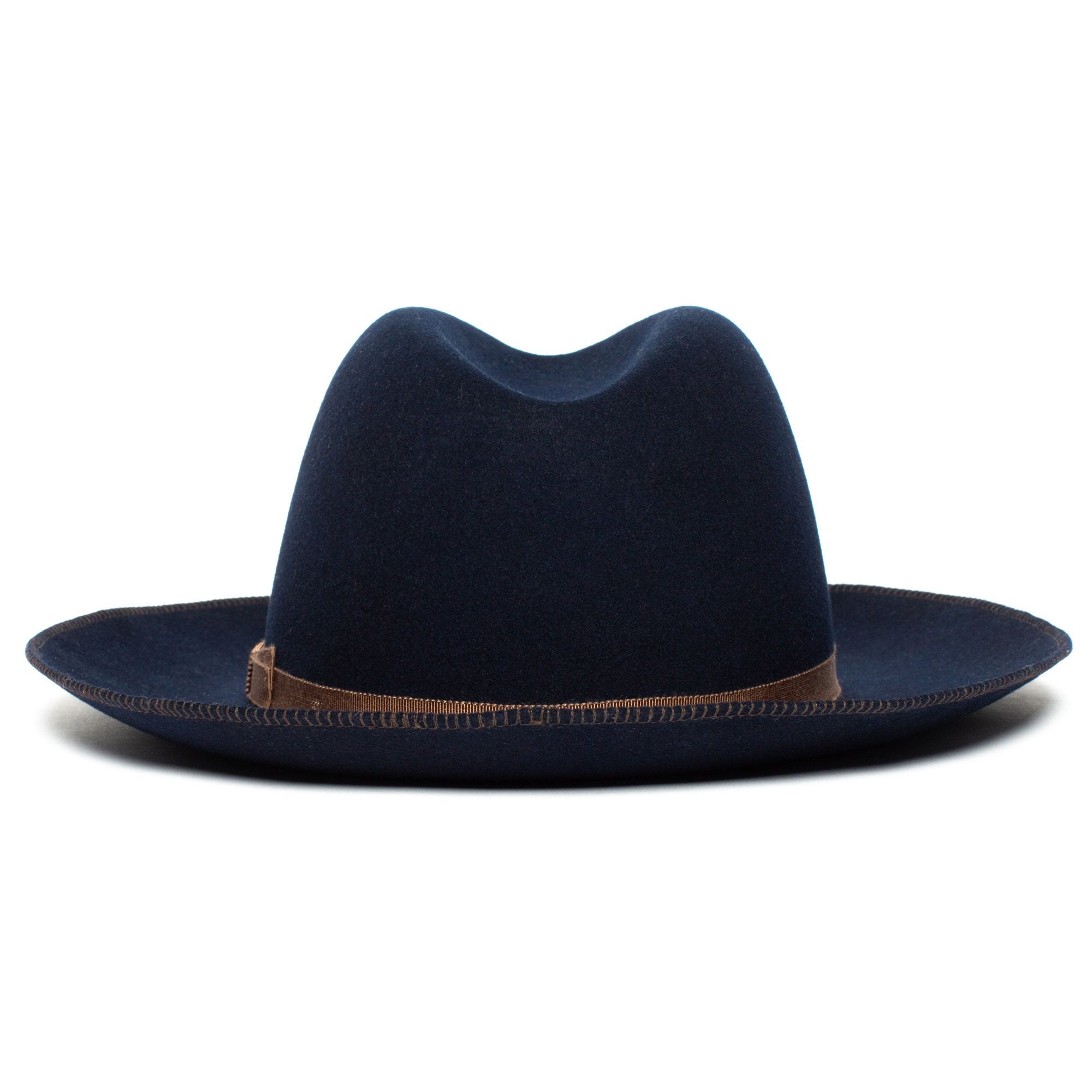 Goorin Bros. mr wilder wool diamond porkpie fedora Navy back view