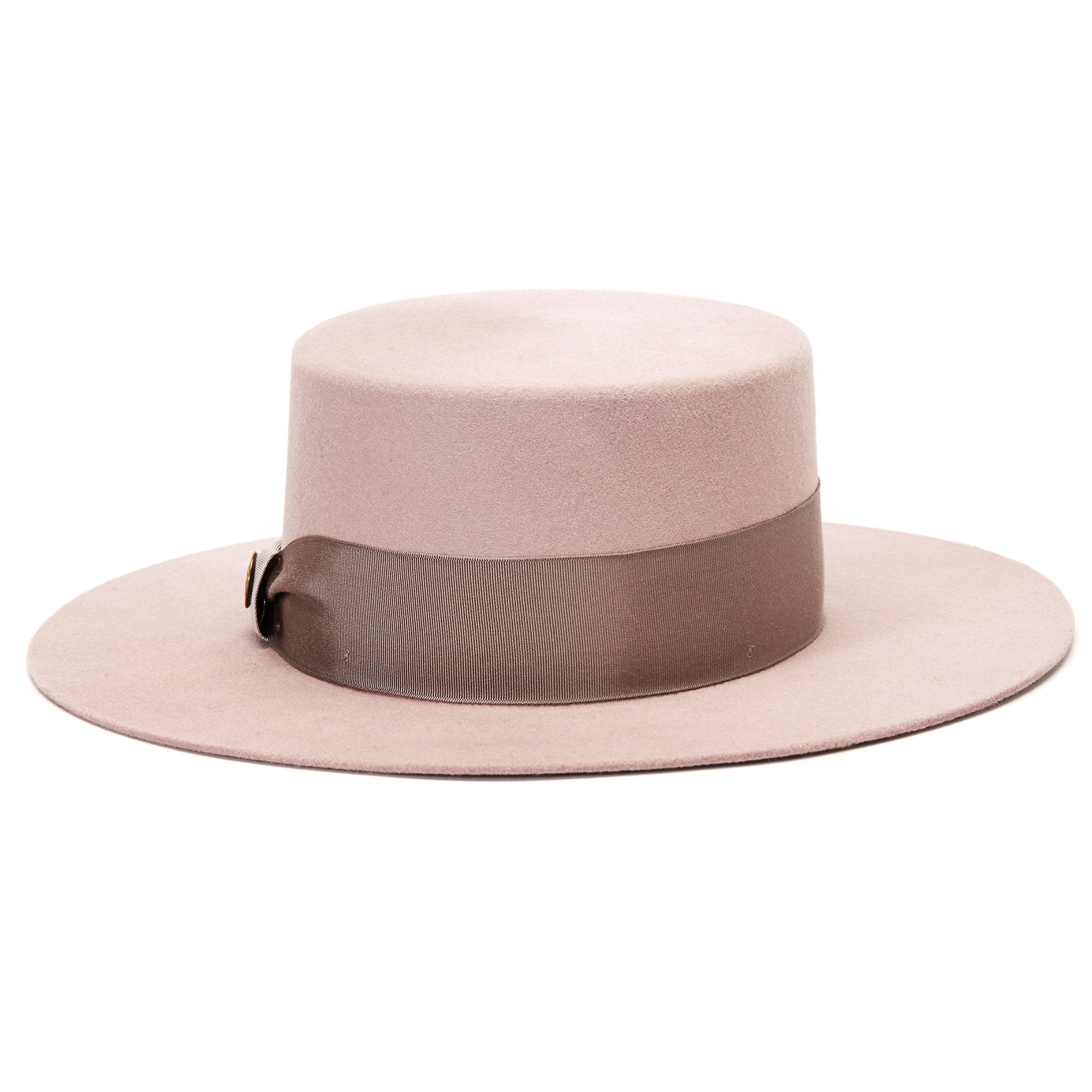Goorin Bros. london sparkles wool wide brim boater Mauve back view