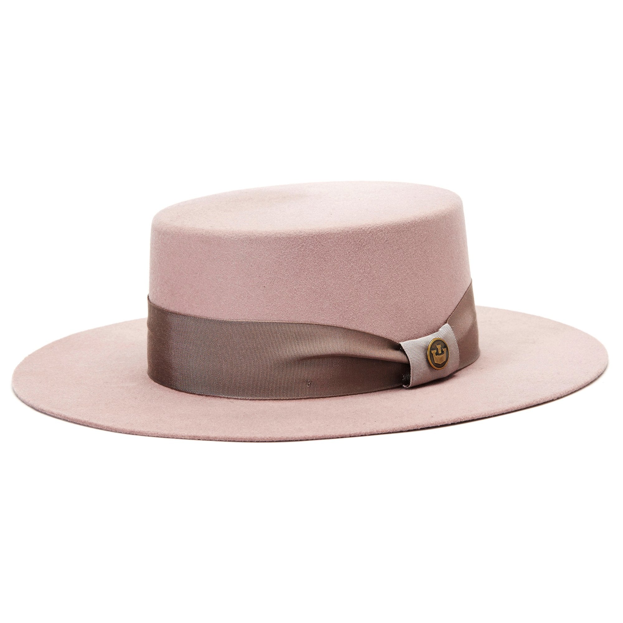 Goorin Bros. london sparkles wool wide brim boater Mauve left side view