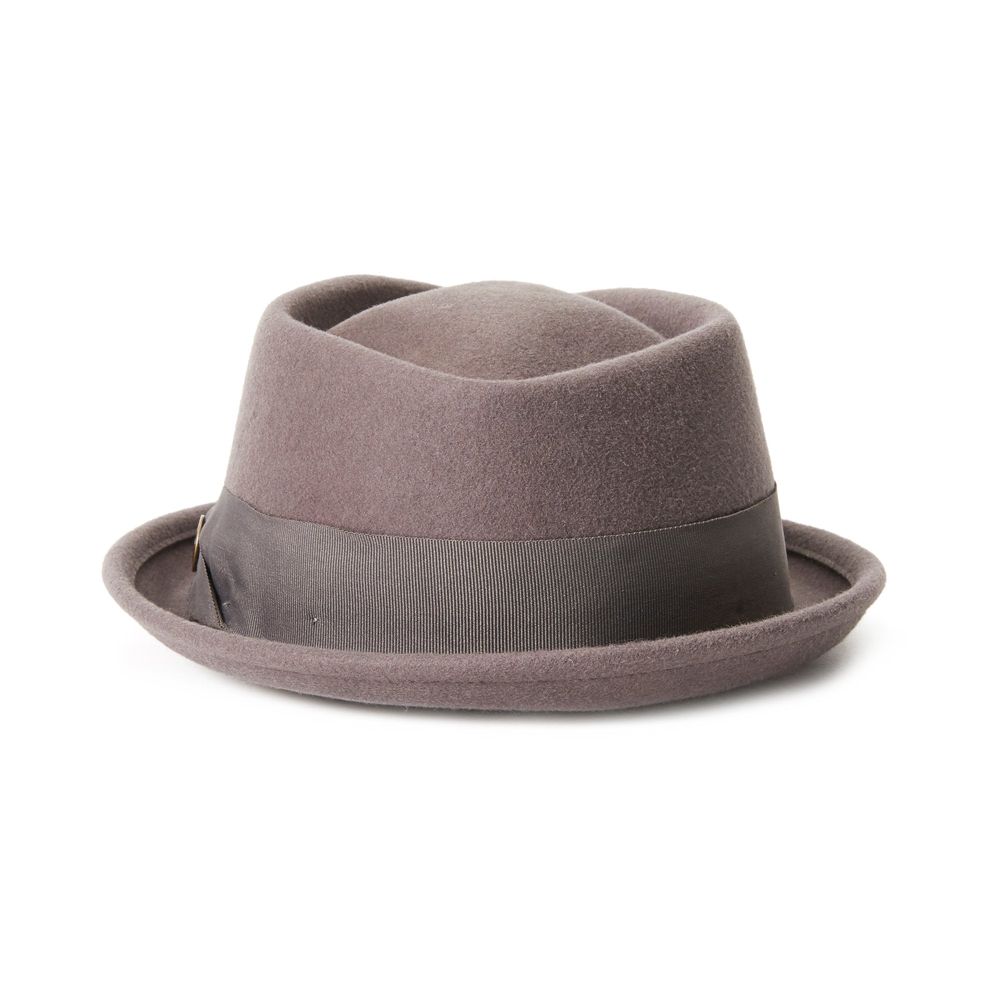 Goorin Bros. tommaso ferro diamond short brim felt porkpie fedora hat Grey back view