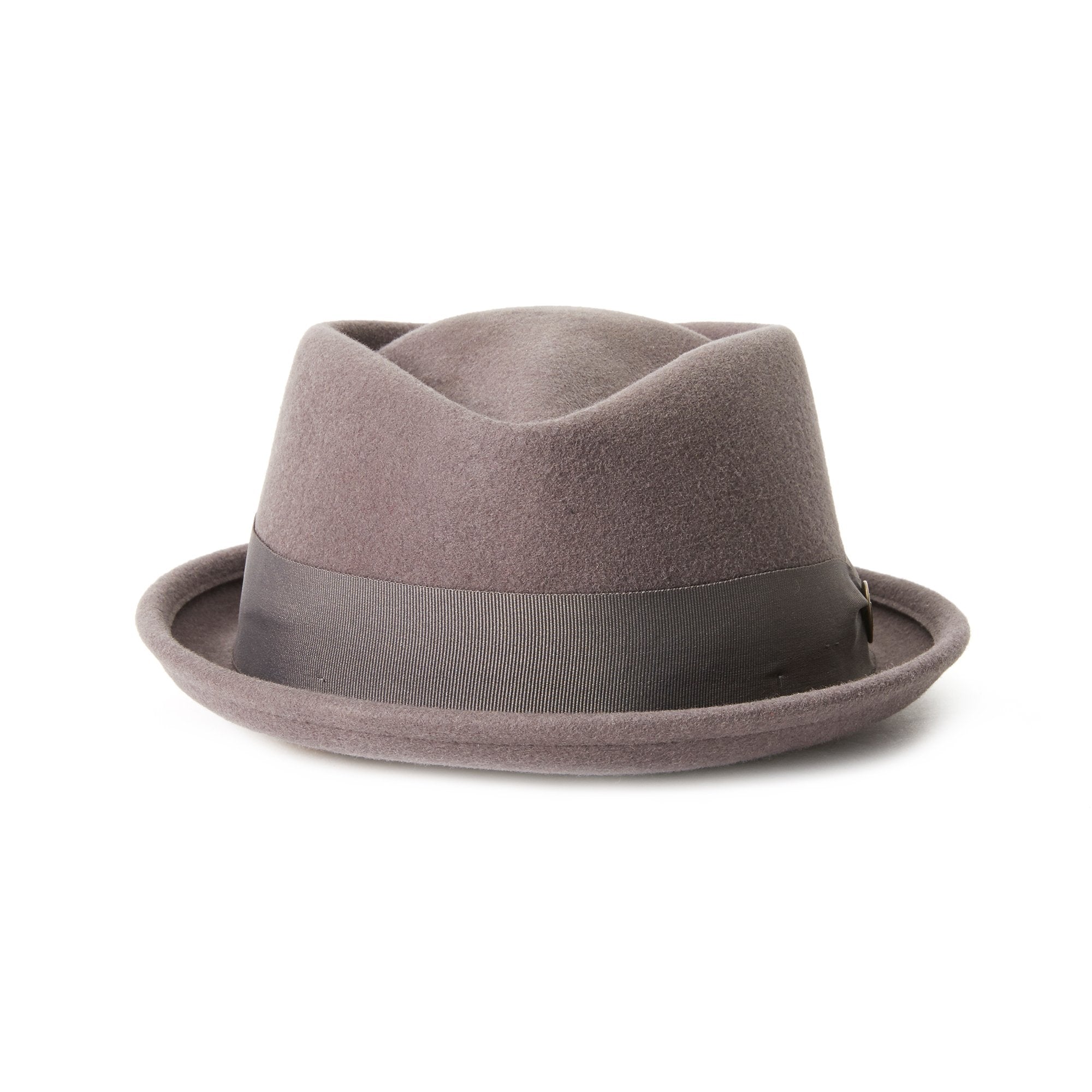 Goorin Bros. tommaso ferro diamond short brim felt porkpie fedora hat Grey front view