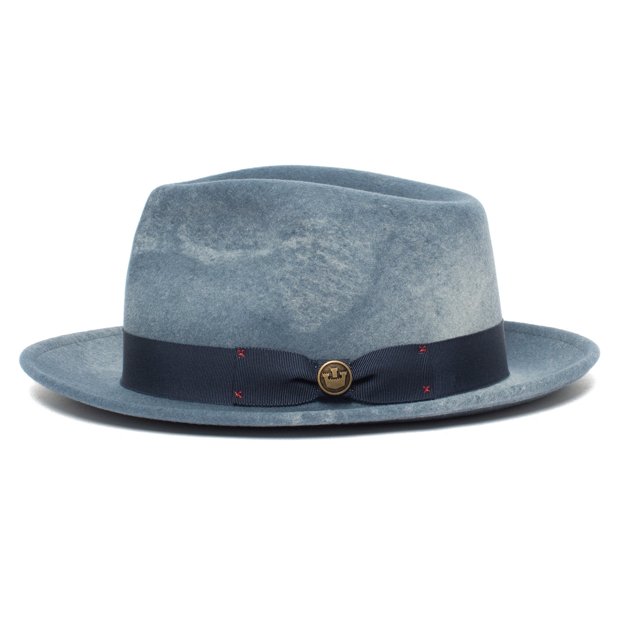 Goorin Bros. imperial teardrop wide brim felt fedora hat Slate side view