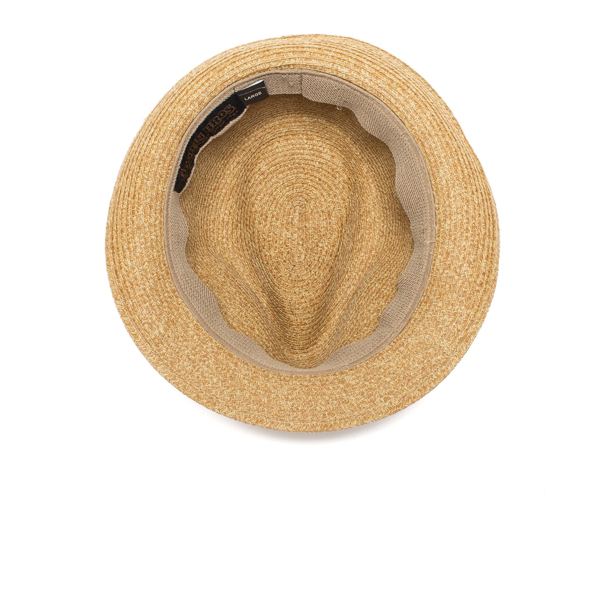 Goorin Bros. keep it real teardrop short brim straw fedora hat Tan under view