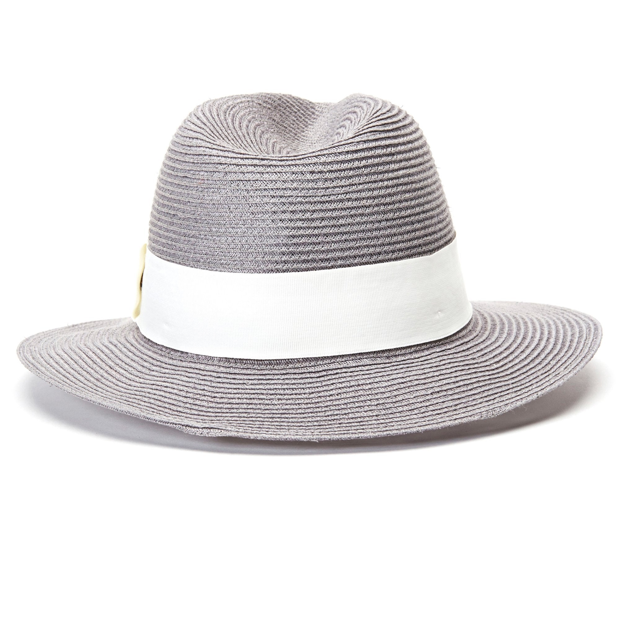 Goorin Bros. new york summers straw wide brim fedora Grey back view