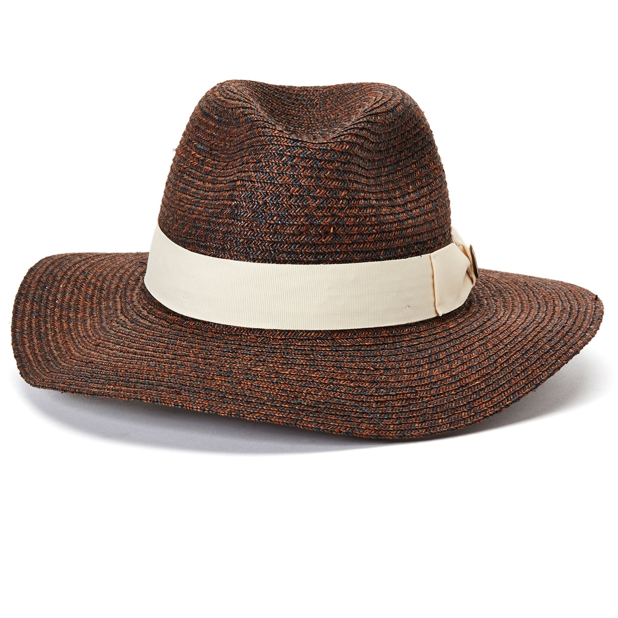 Goorin Bros. pedro corrales straw wide brim fedora Brown front view
