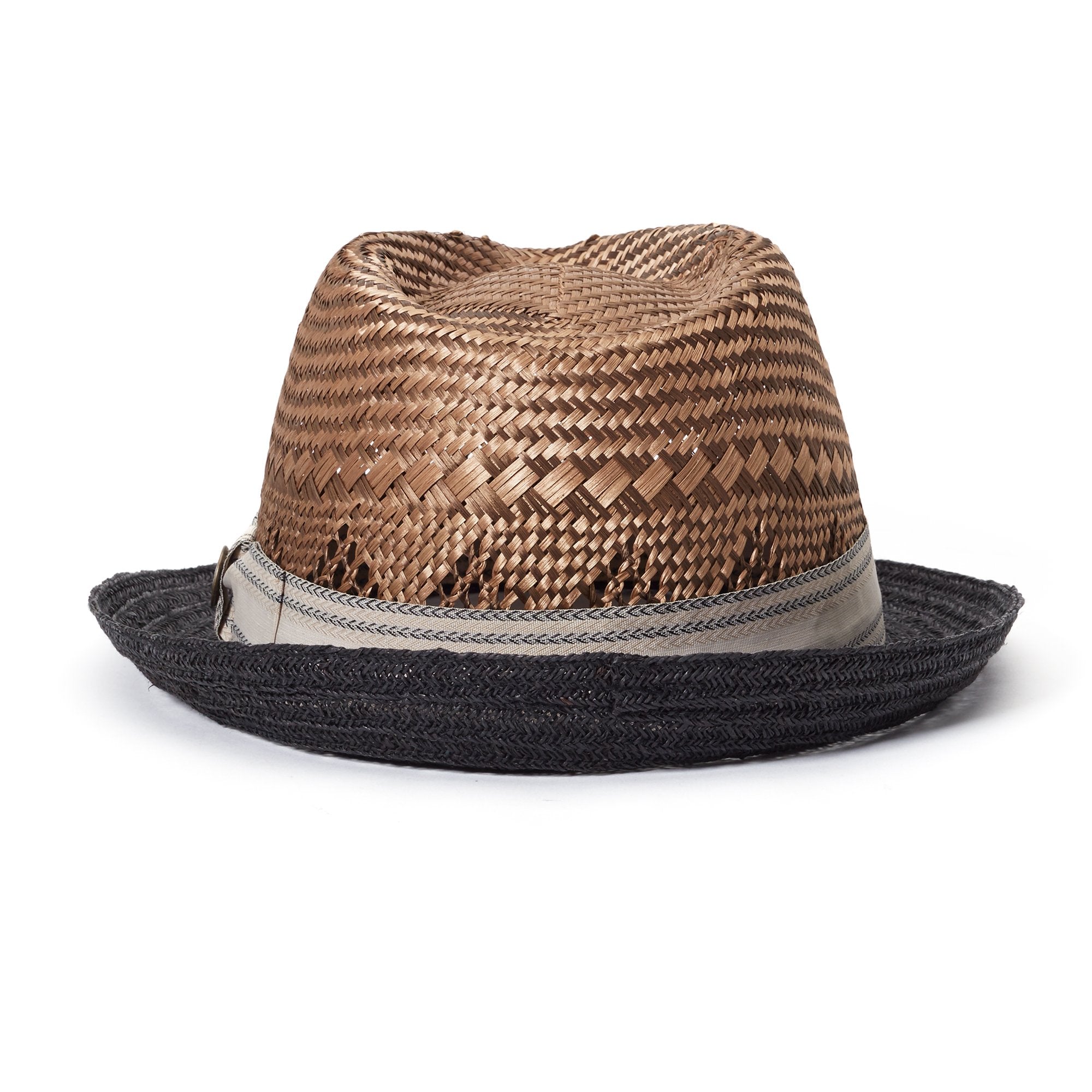 Goorin Bros. trombone walker straw stingy brim fedora Brown back view