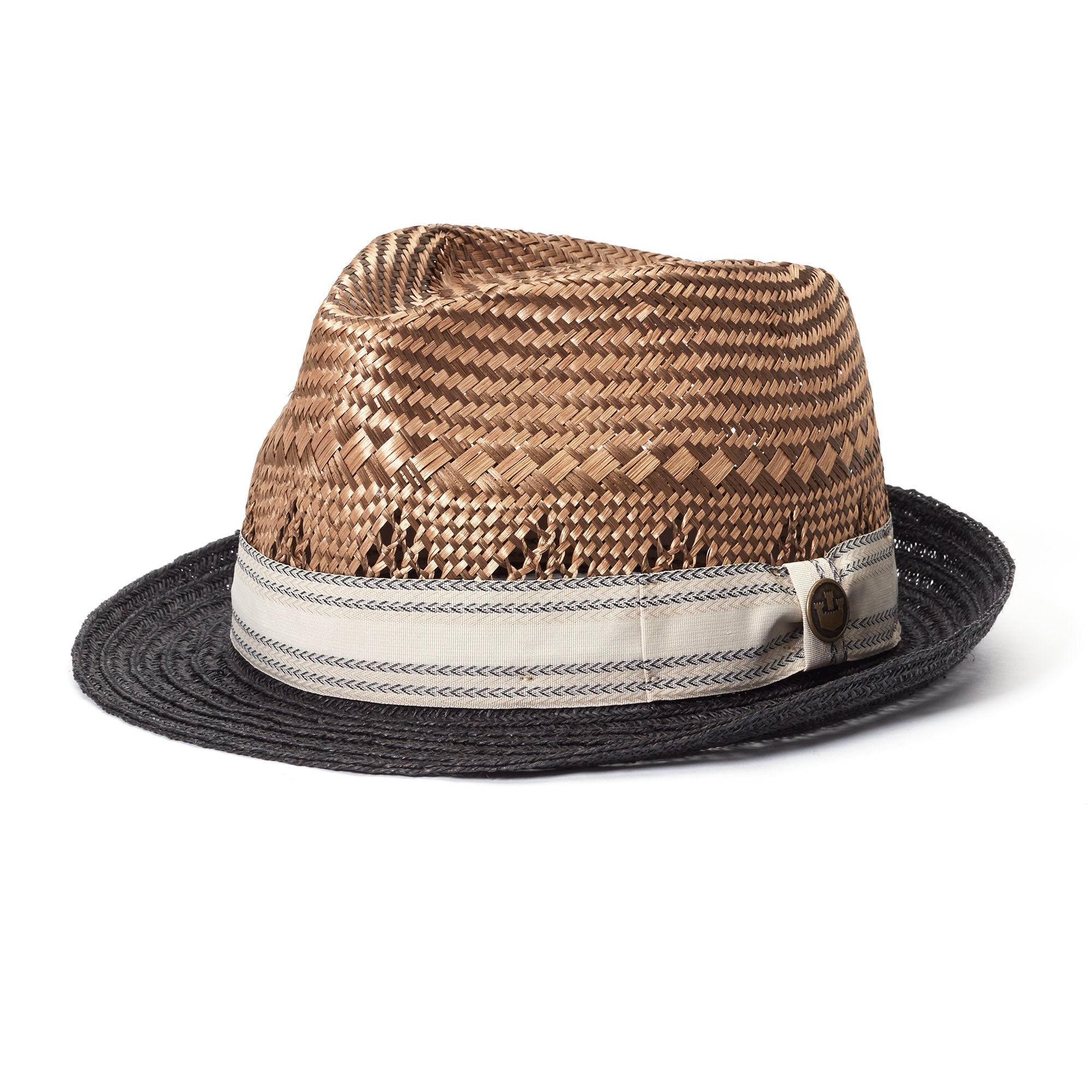 Goorin Bros. trombone walker straw stingy brim fedora Brown left side view