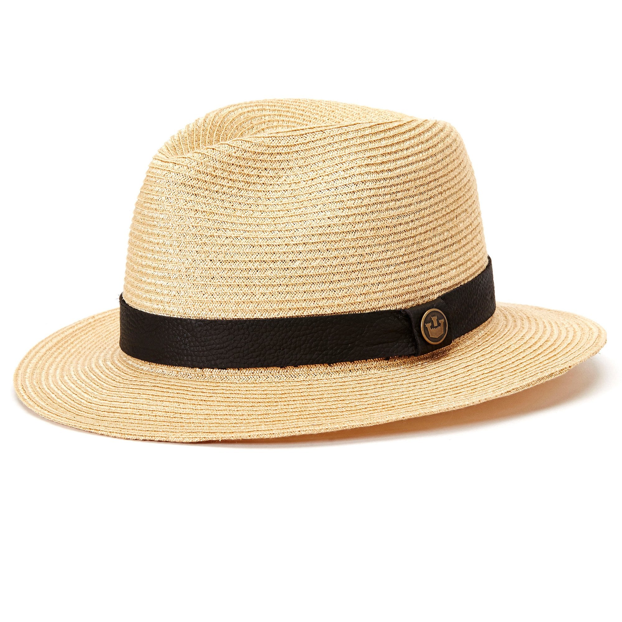 Goorin Bros. george straw wide brim fedora Natural left side view