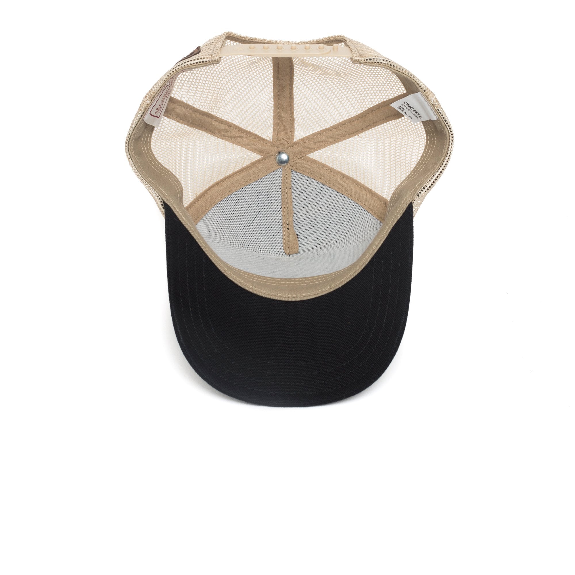 Goorin Bros. hairy bear cotton 5 panel trucker baseball cap Black under view