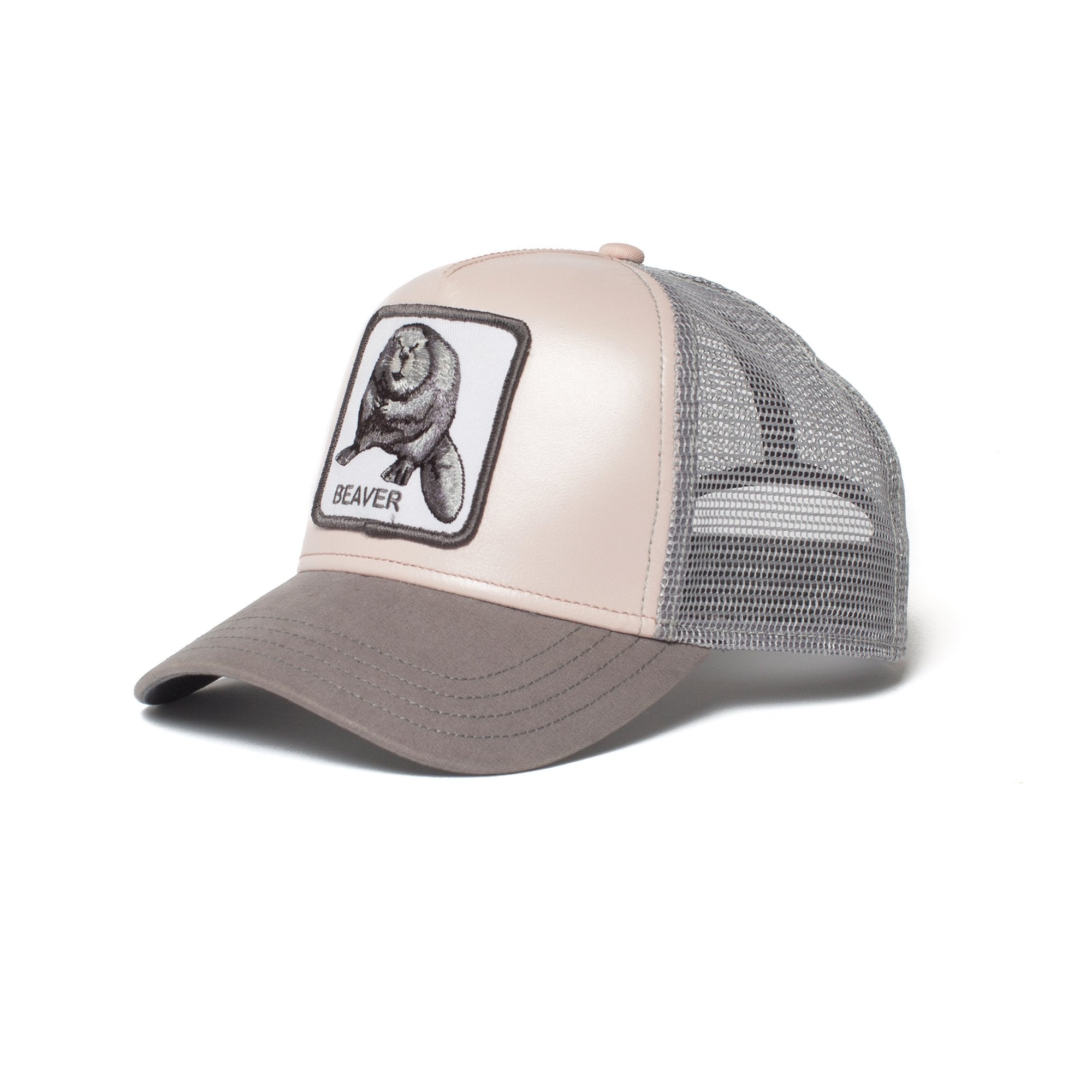 Goorin Bros. dam it trucker baseball cap Pink left side view