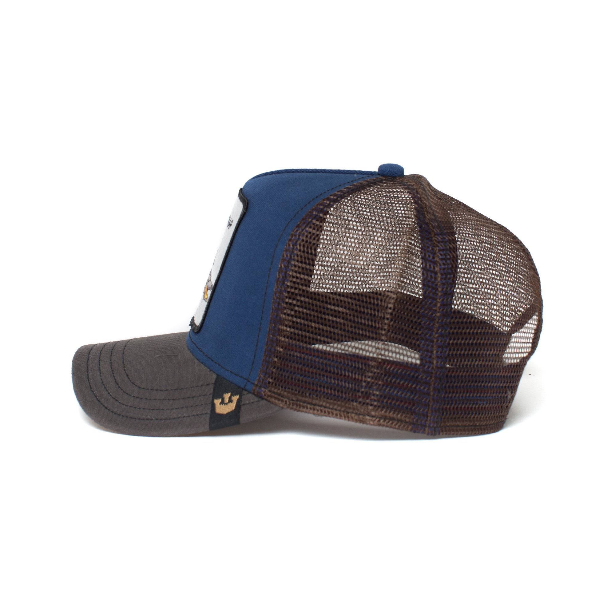 Goorin Bros. snap it down baseball cap Royal Blue side view