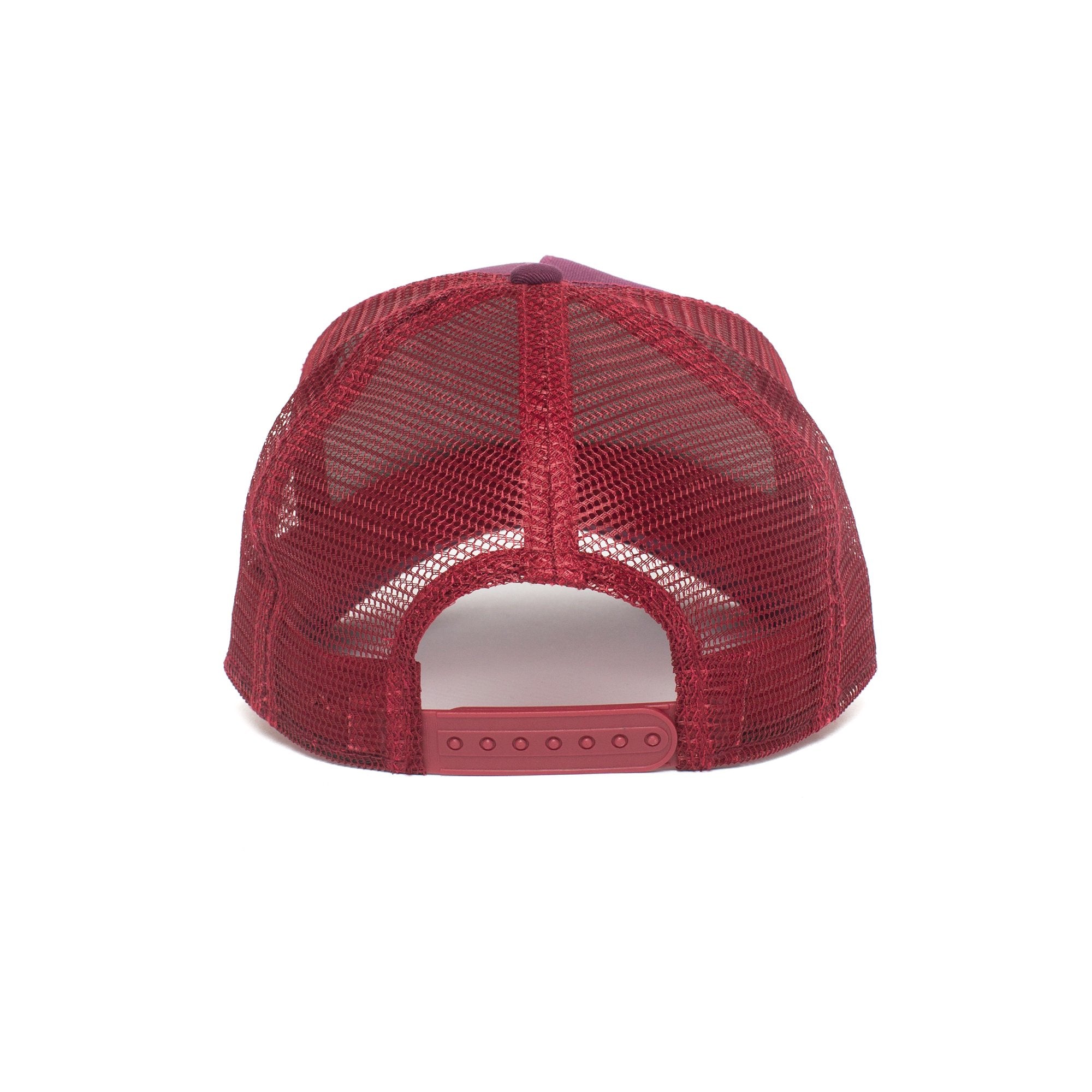 Goorin Bros. two beavers trucker baseball cap Burgundy back view