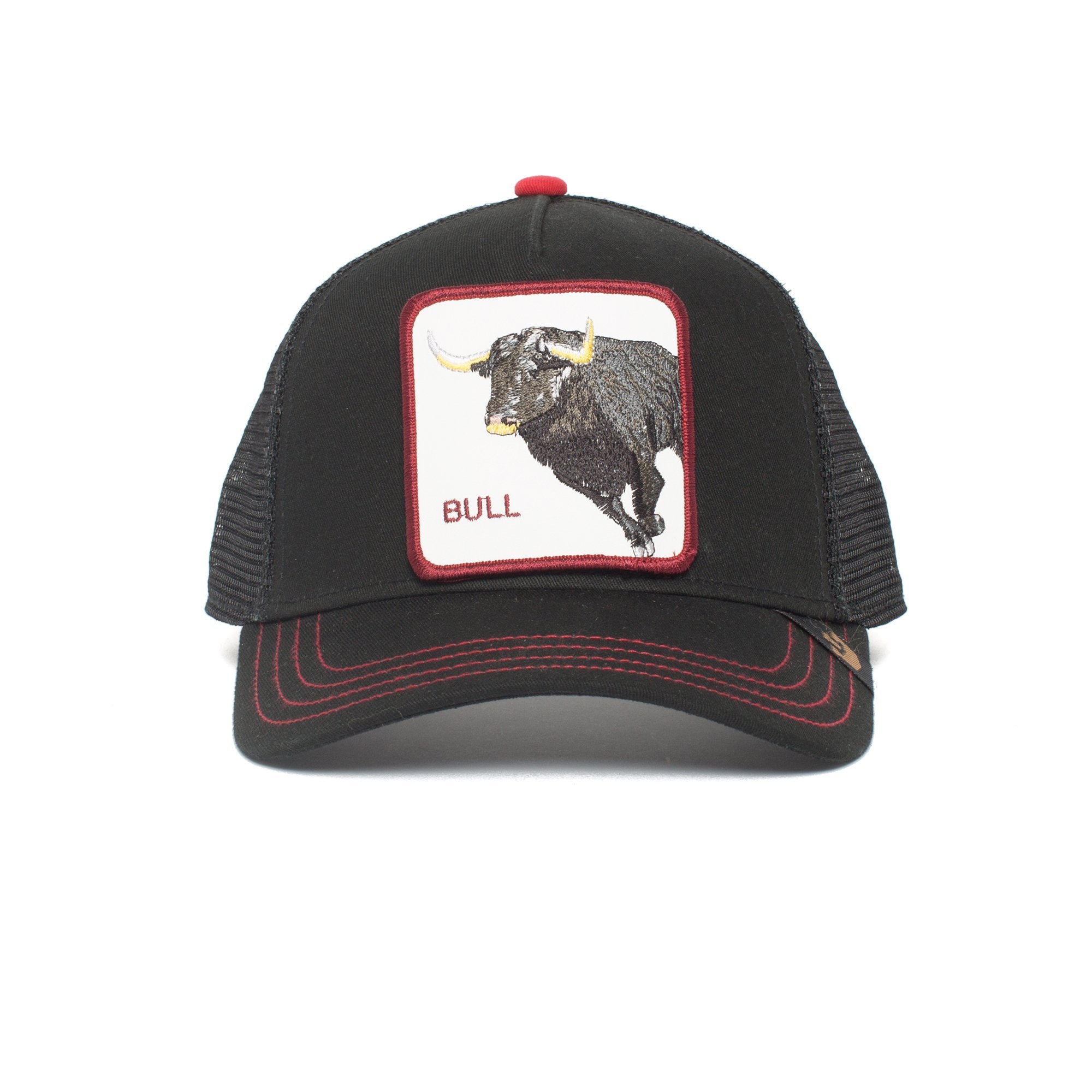 Goorin Bros. bull honky 5 panel trucker baseball cap Black front view