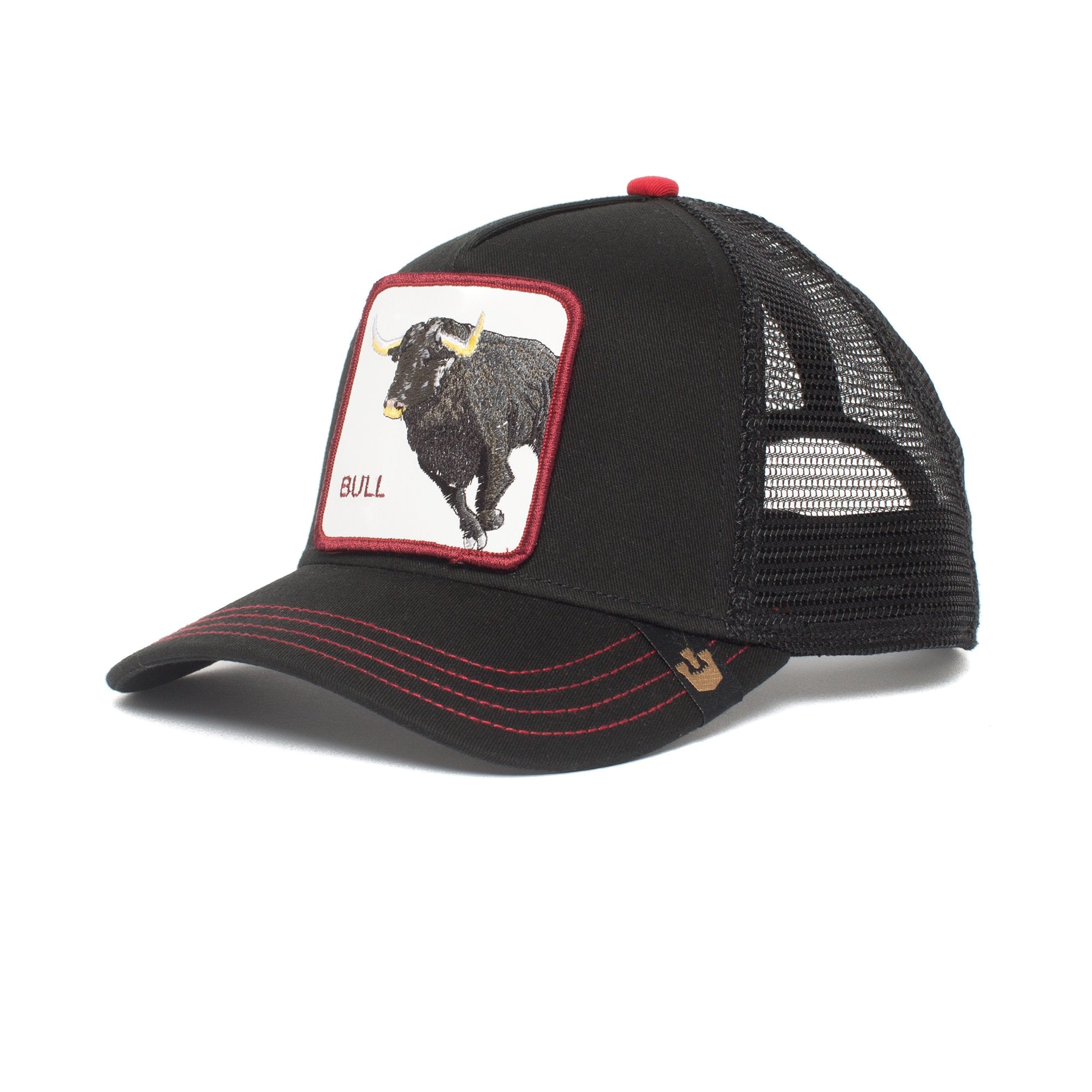 Goorin Bros. bull honky 5 panel trucker baseball cap Black left side view