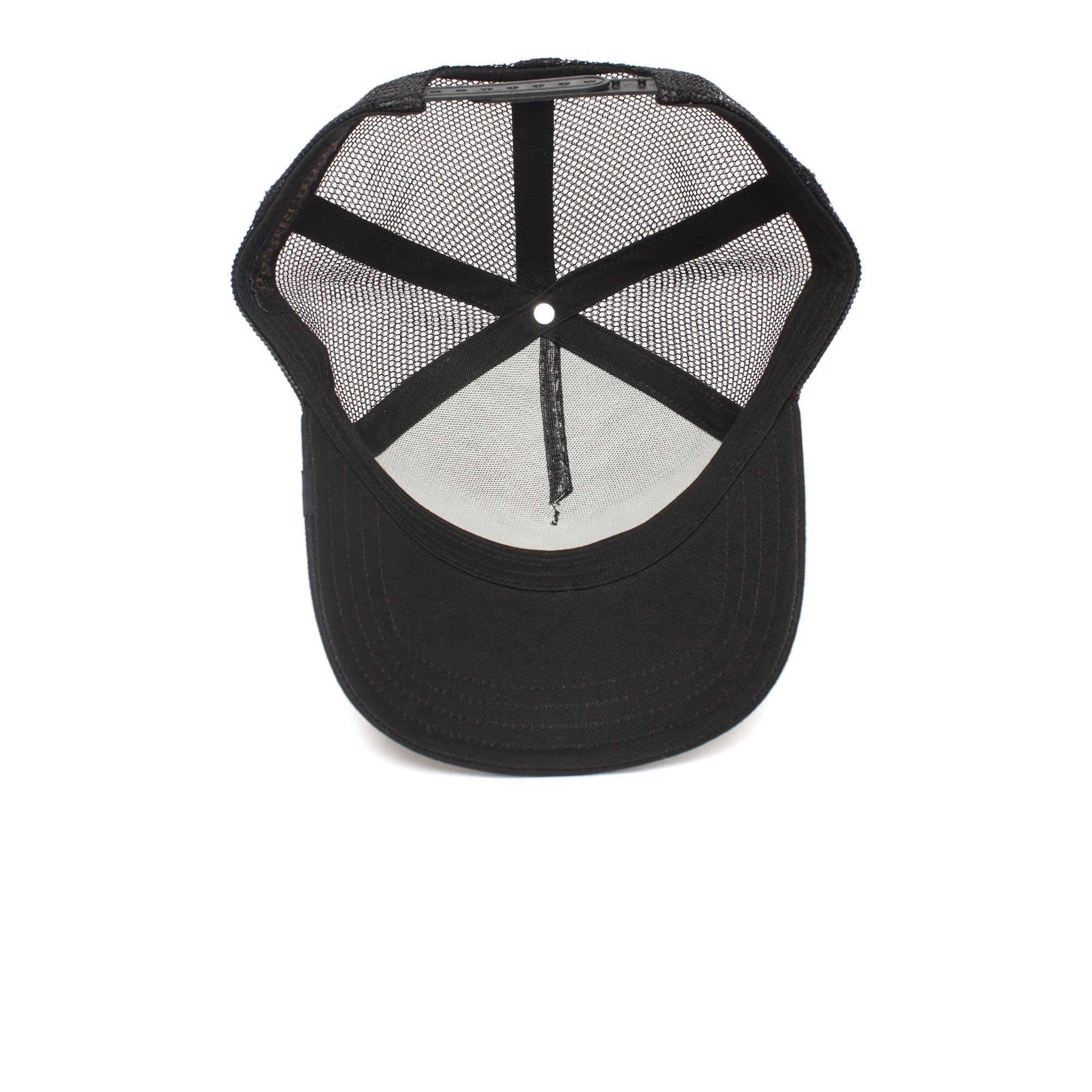 Goorin Bros. bull honky 5 panel trucker baseball cap Black under view