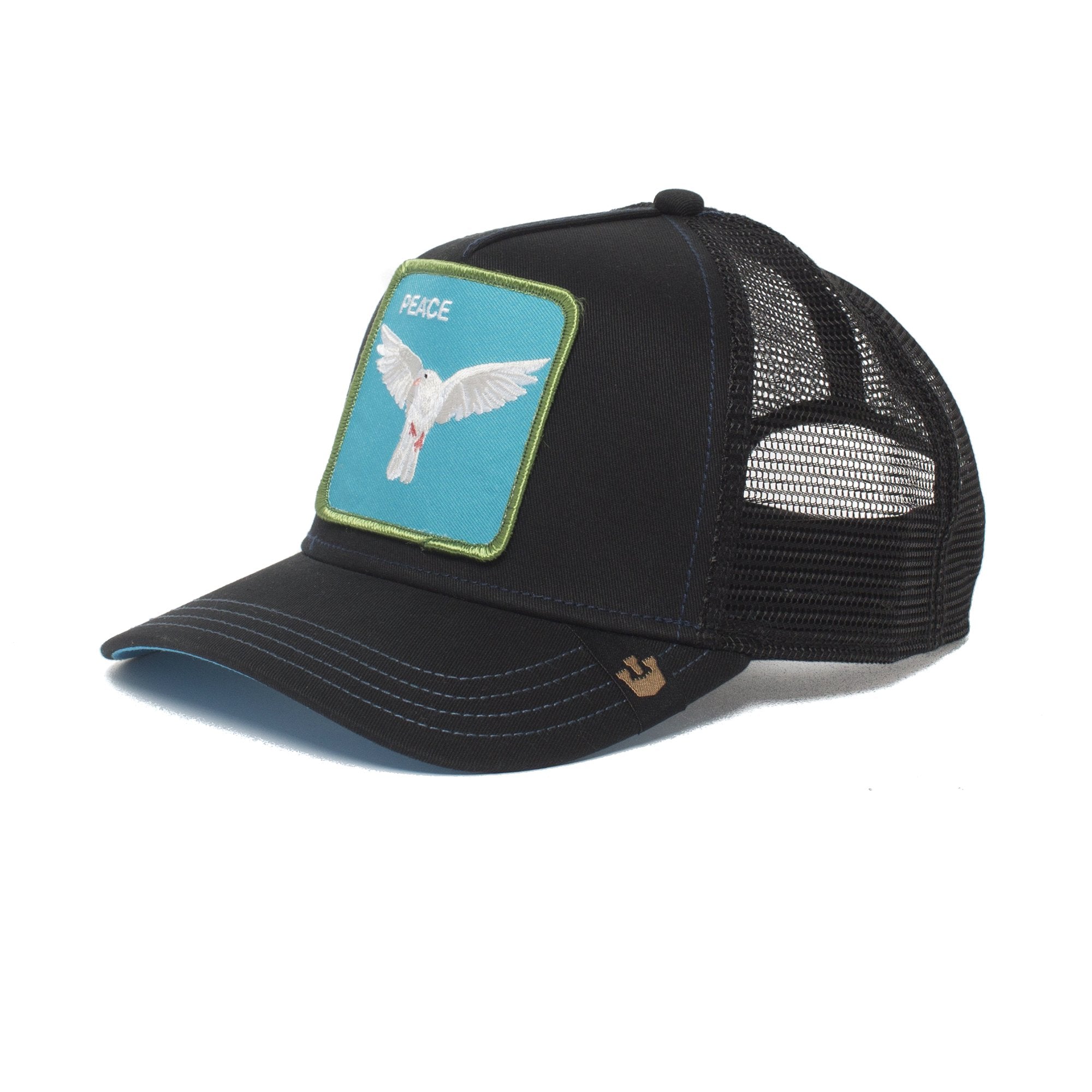 Goorin Bros. peace keeper trucker baseball cap Black left side view